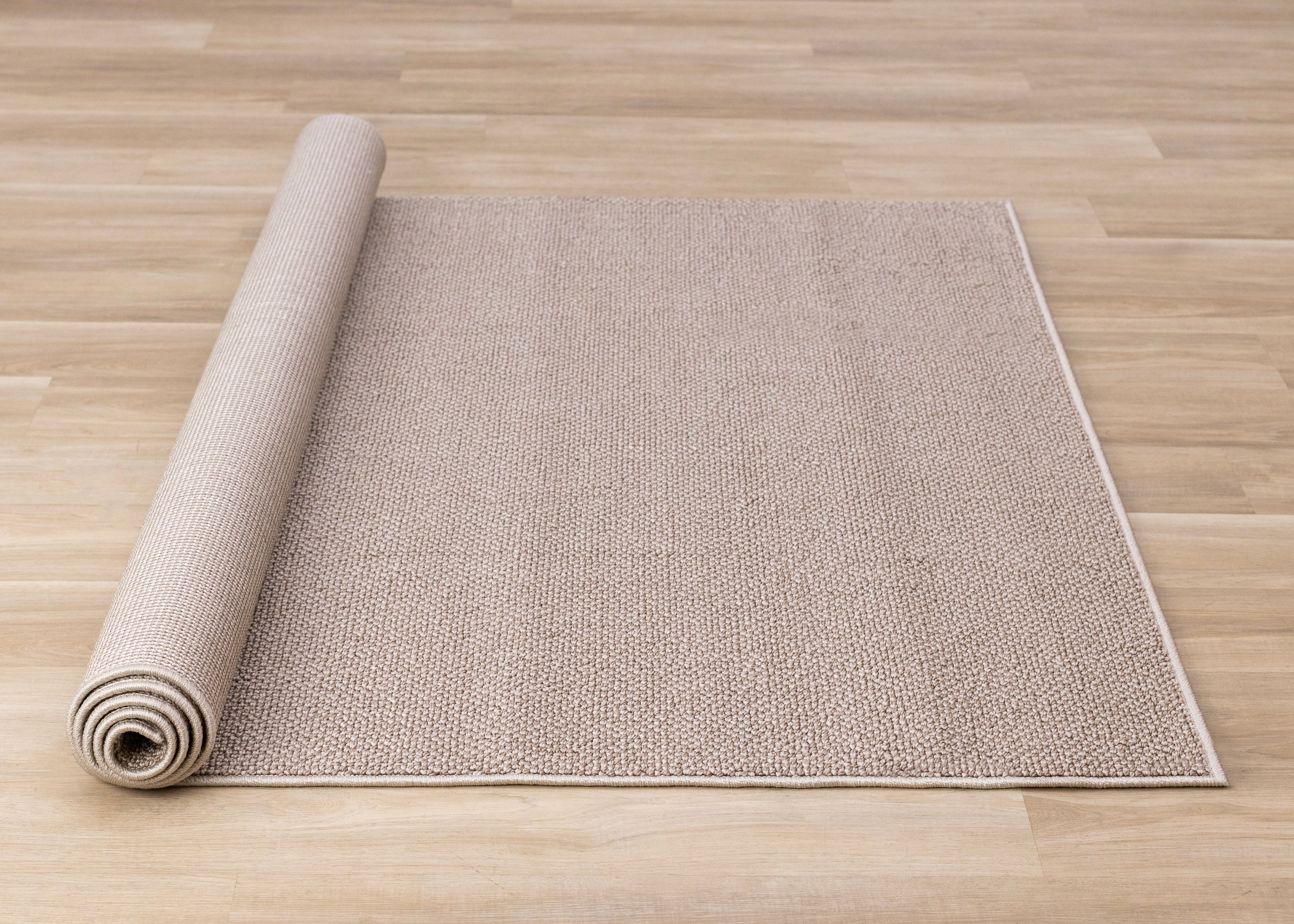 Inga Taupe White High Loop Texture Rug