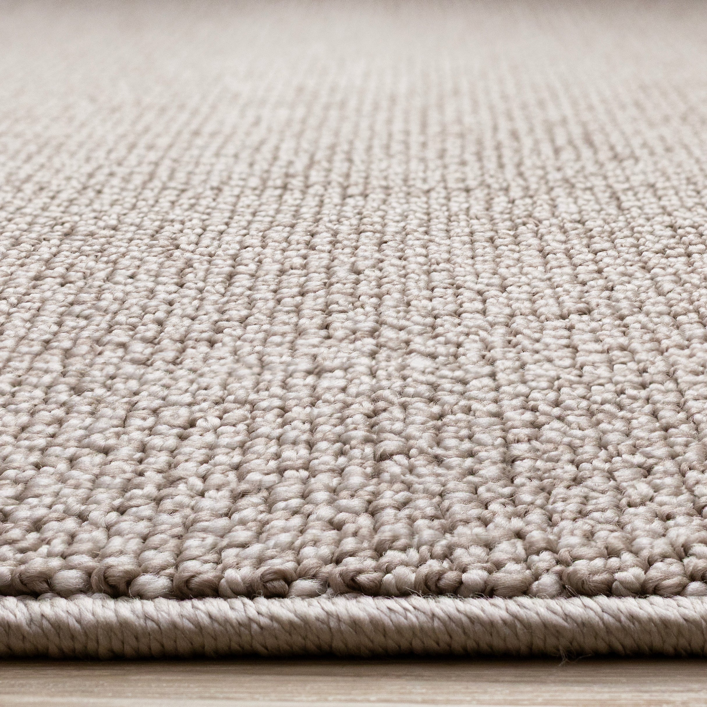 Inga Taupe White High Loop Texture Rug