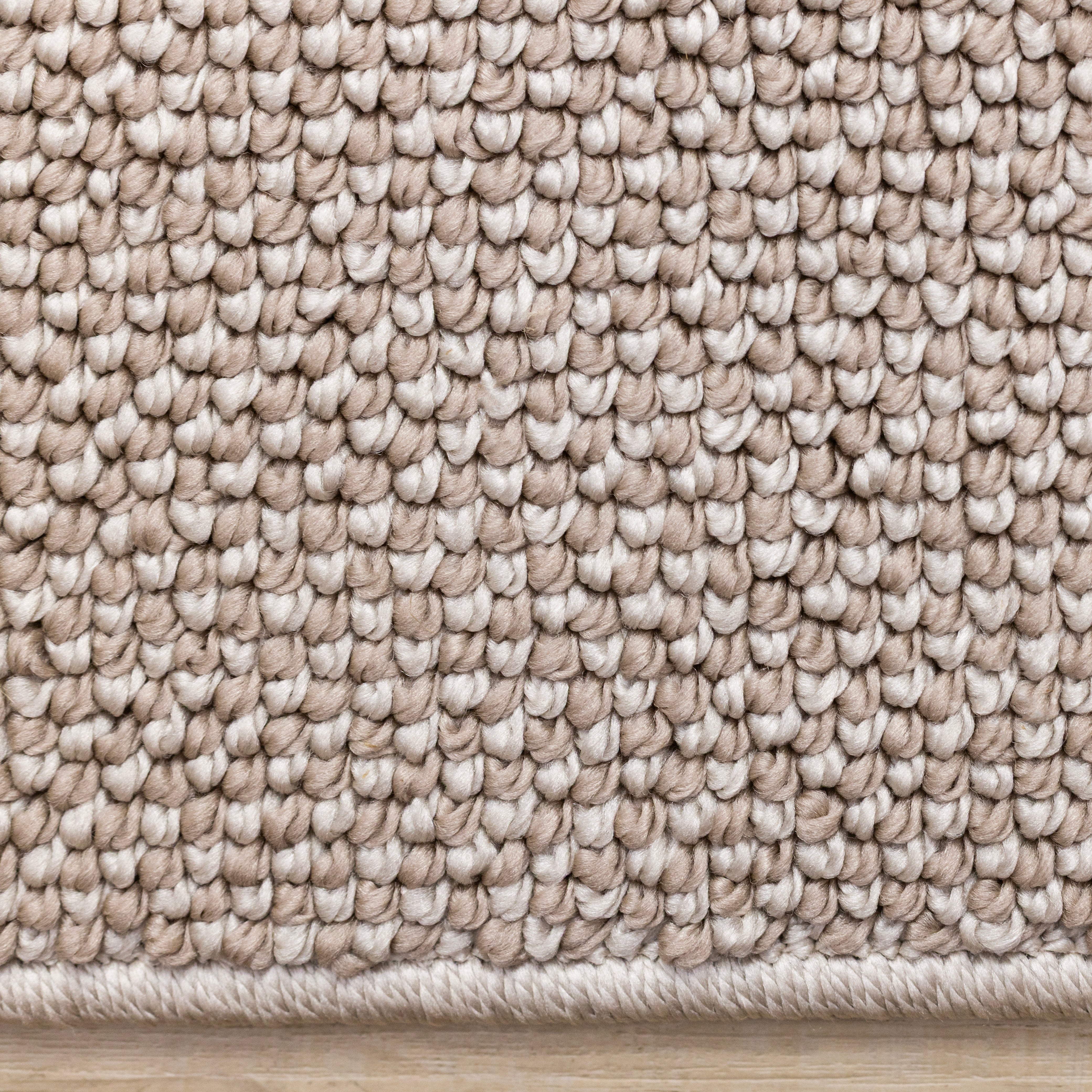 Inga Taupe White High Loop Texture Rug