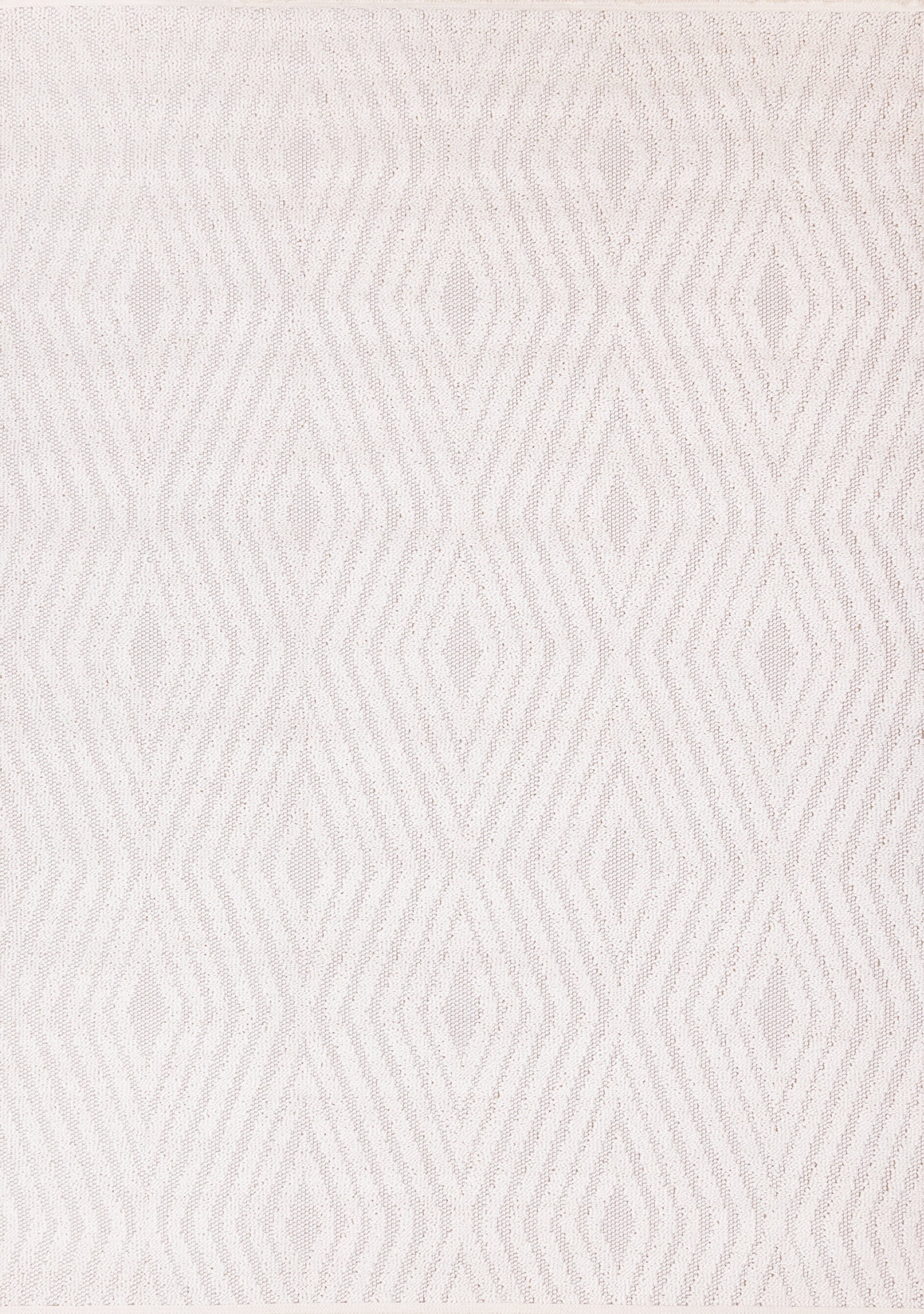 Isla White Diamond Trellis Design Rug