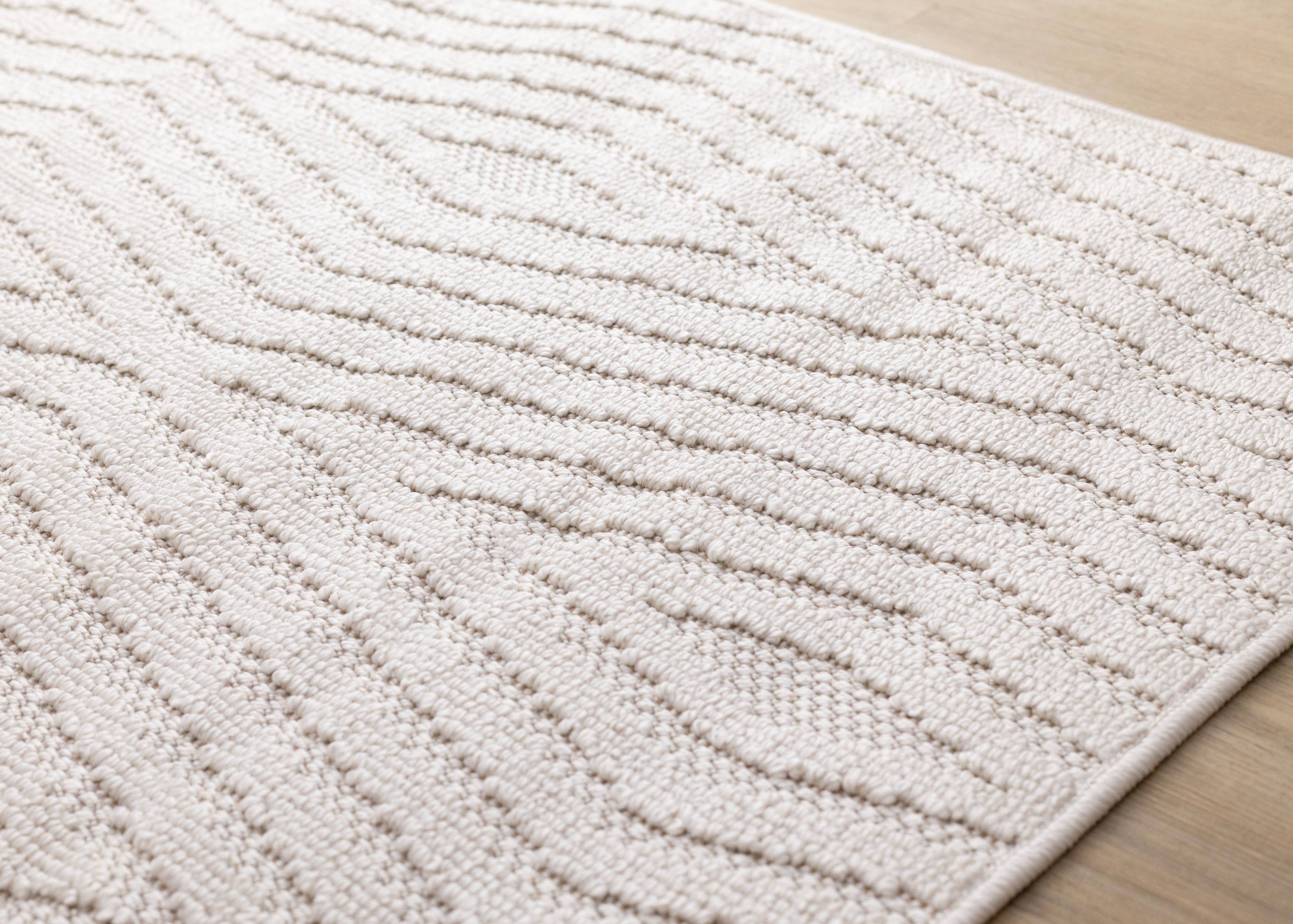 Isla White Diamond Trellis Design Rug