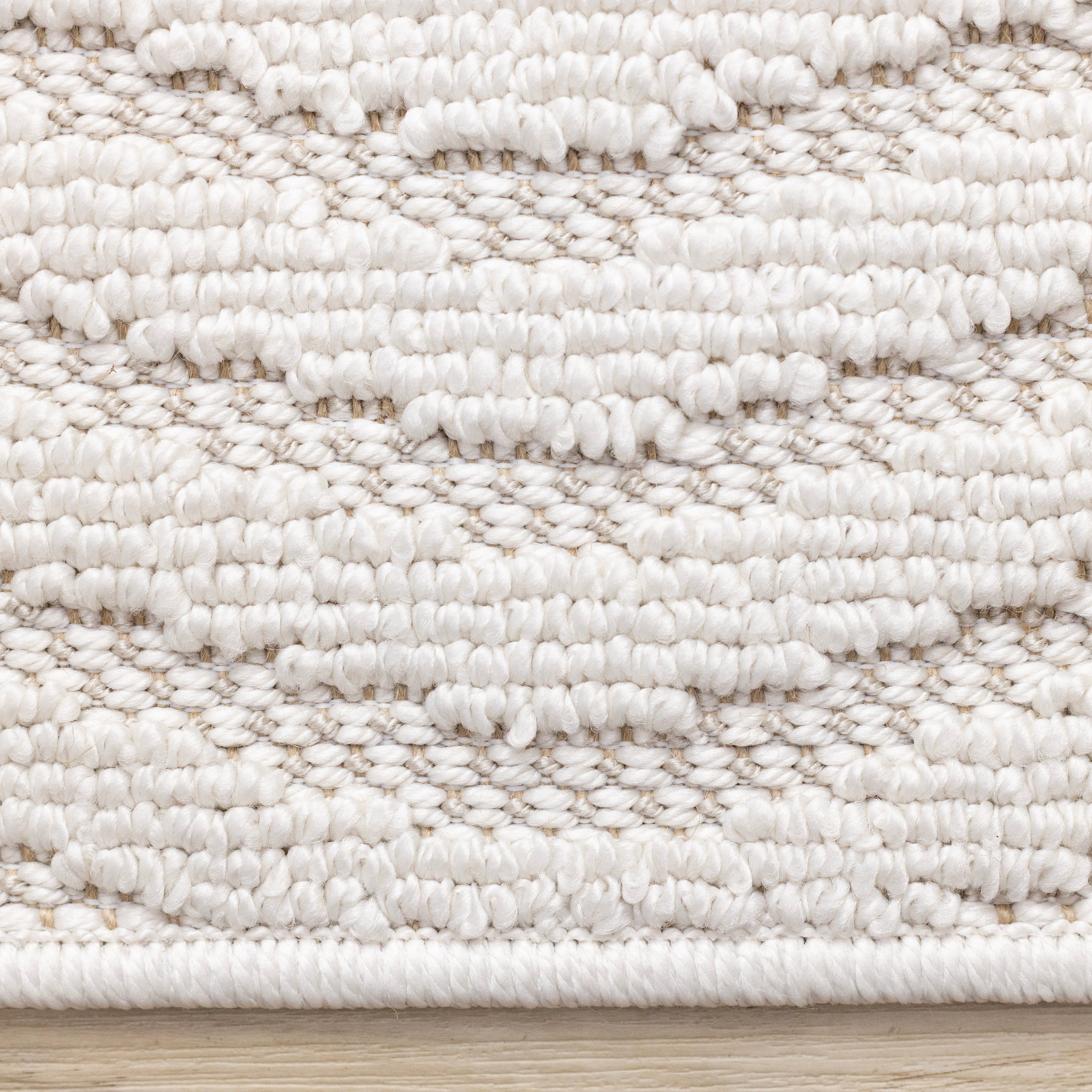 Isla White Diamond Trellis Design Rug