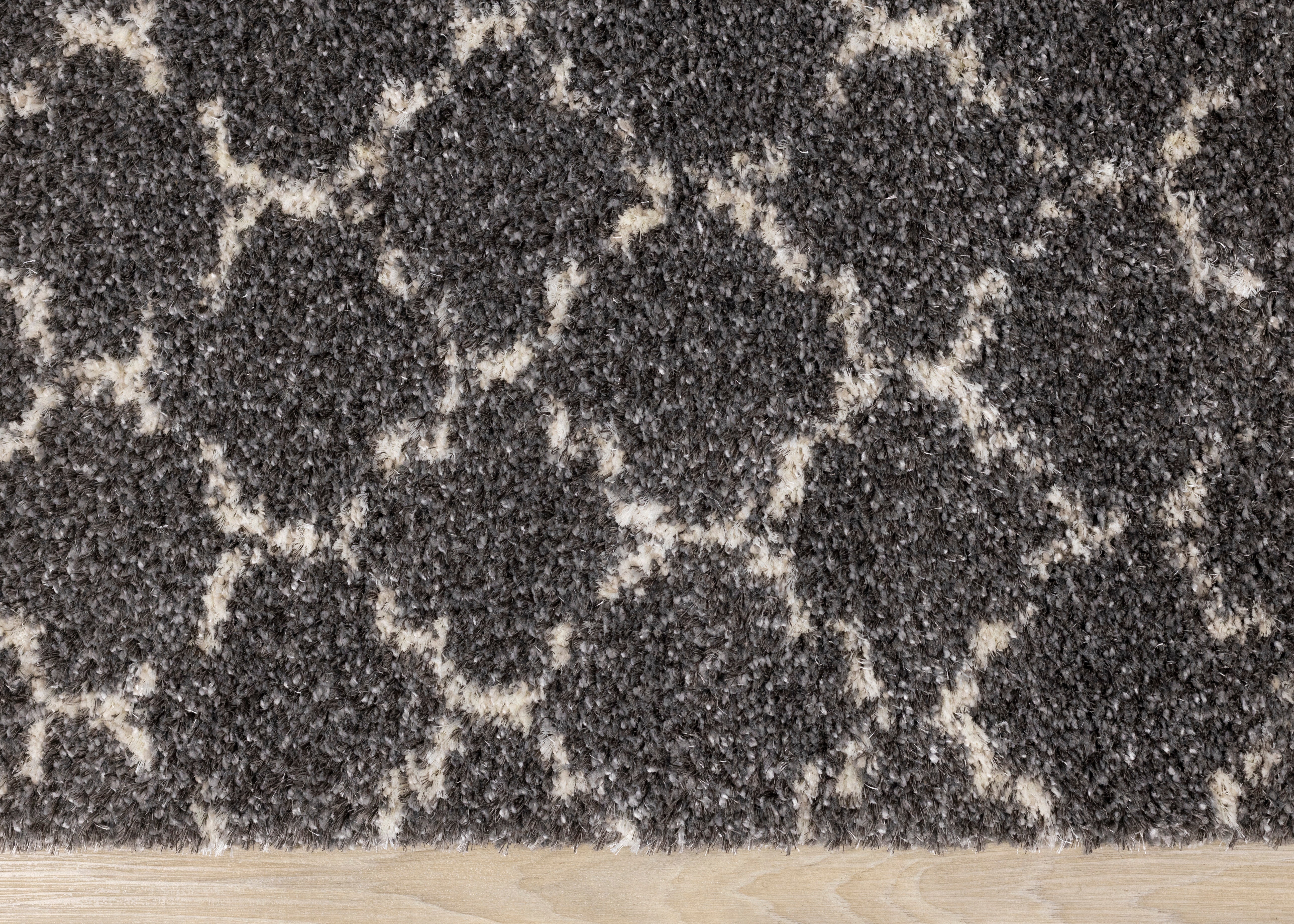 Lane Grey Cream Lattice Luxury Rug