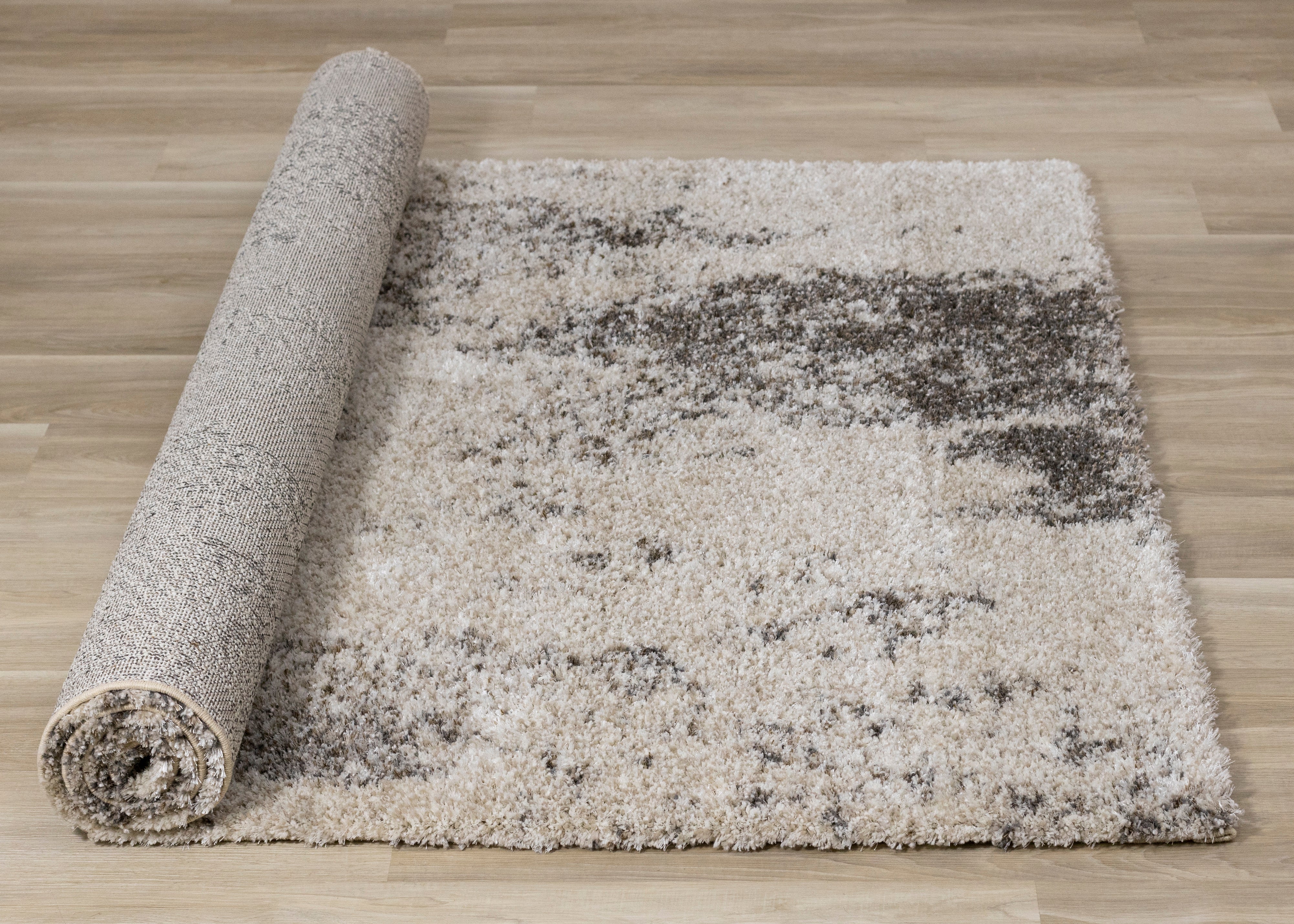 Lane Cream Brown Abstract Luxury Rug