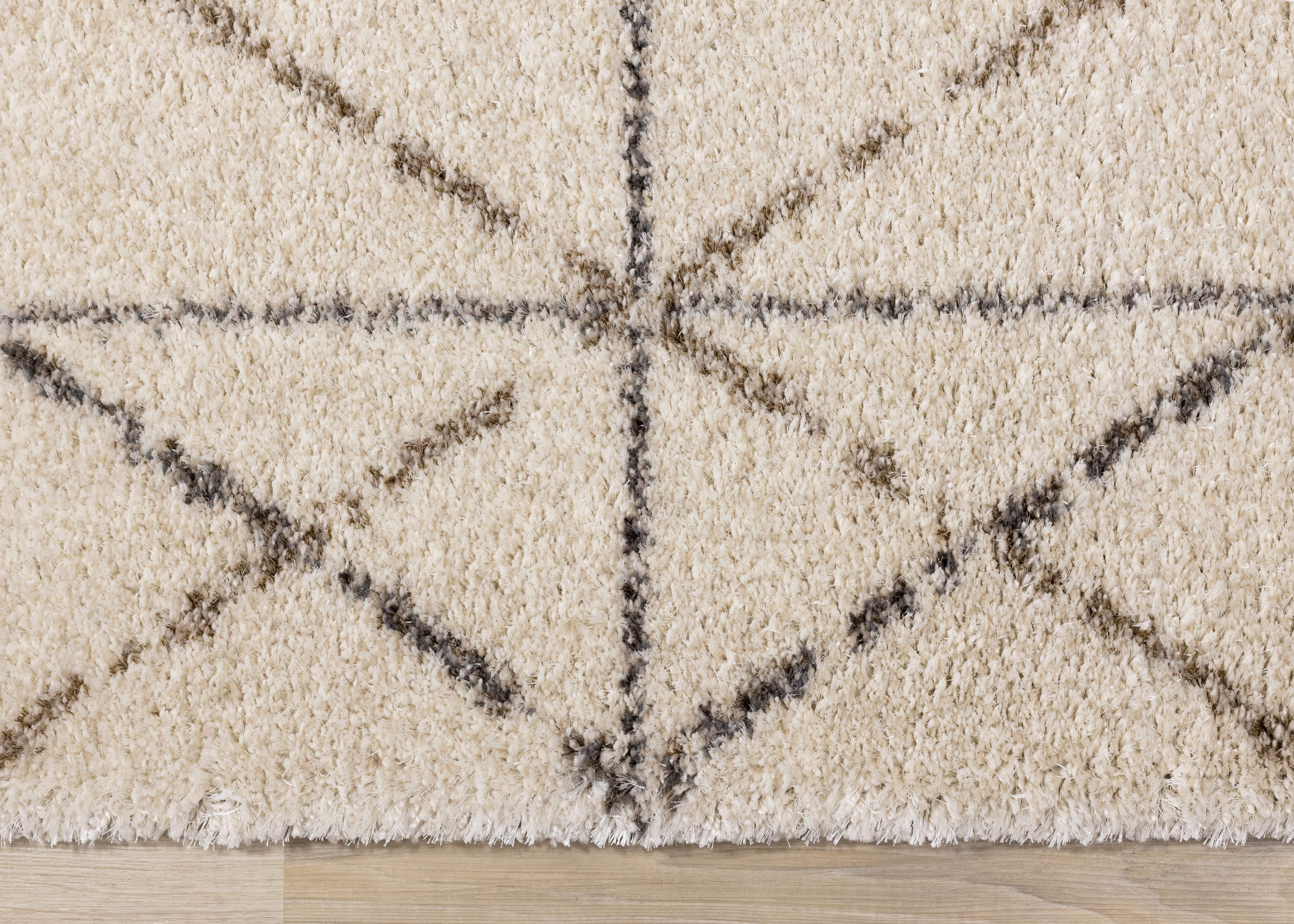 Lane Cream Grey Geometric Luxury Rug