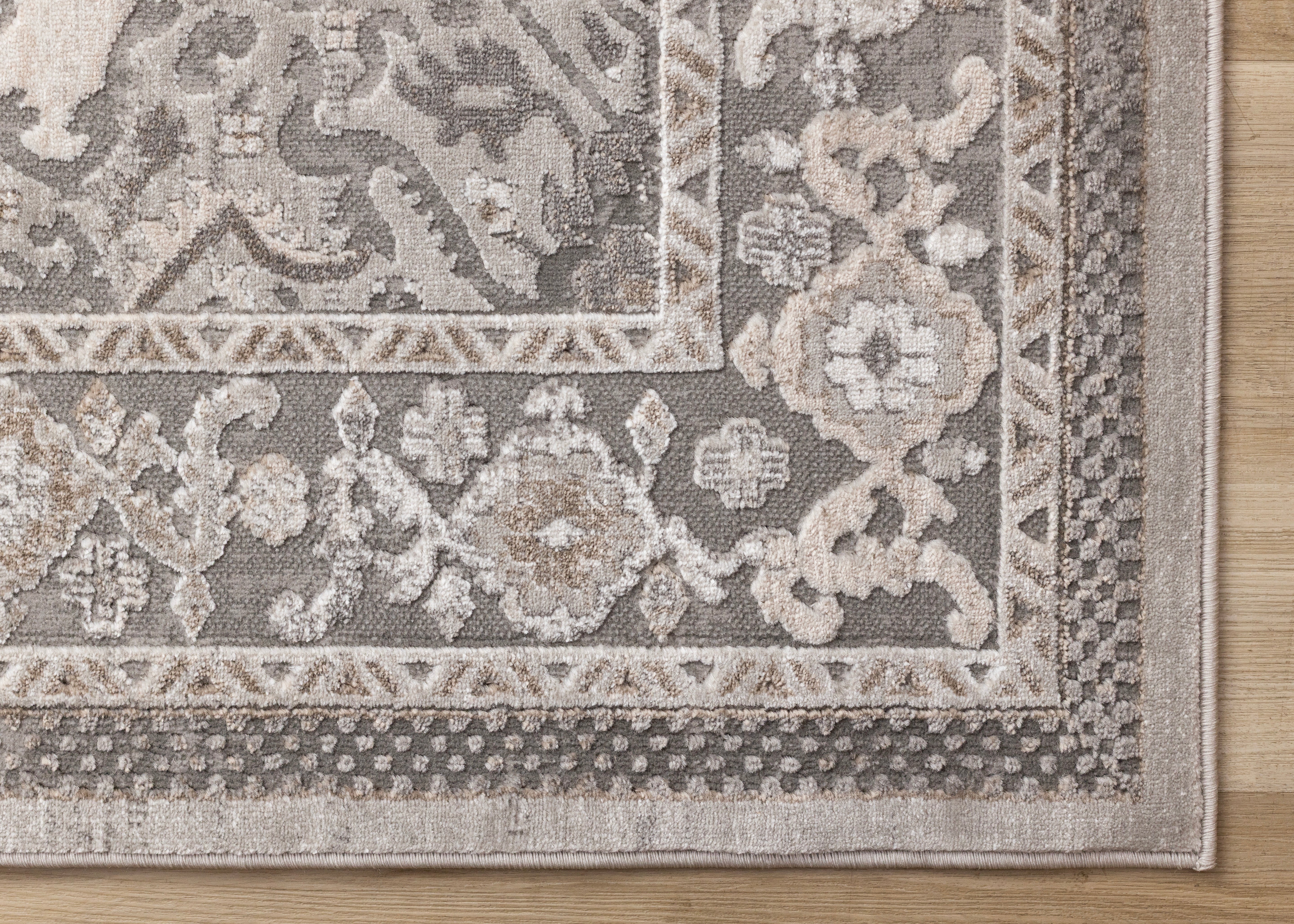 Legacy Taupe White Grey Beige Classic Elegant Rug
