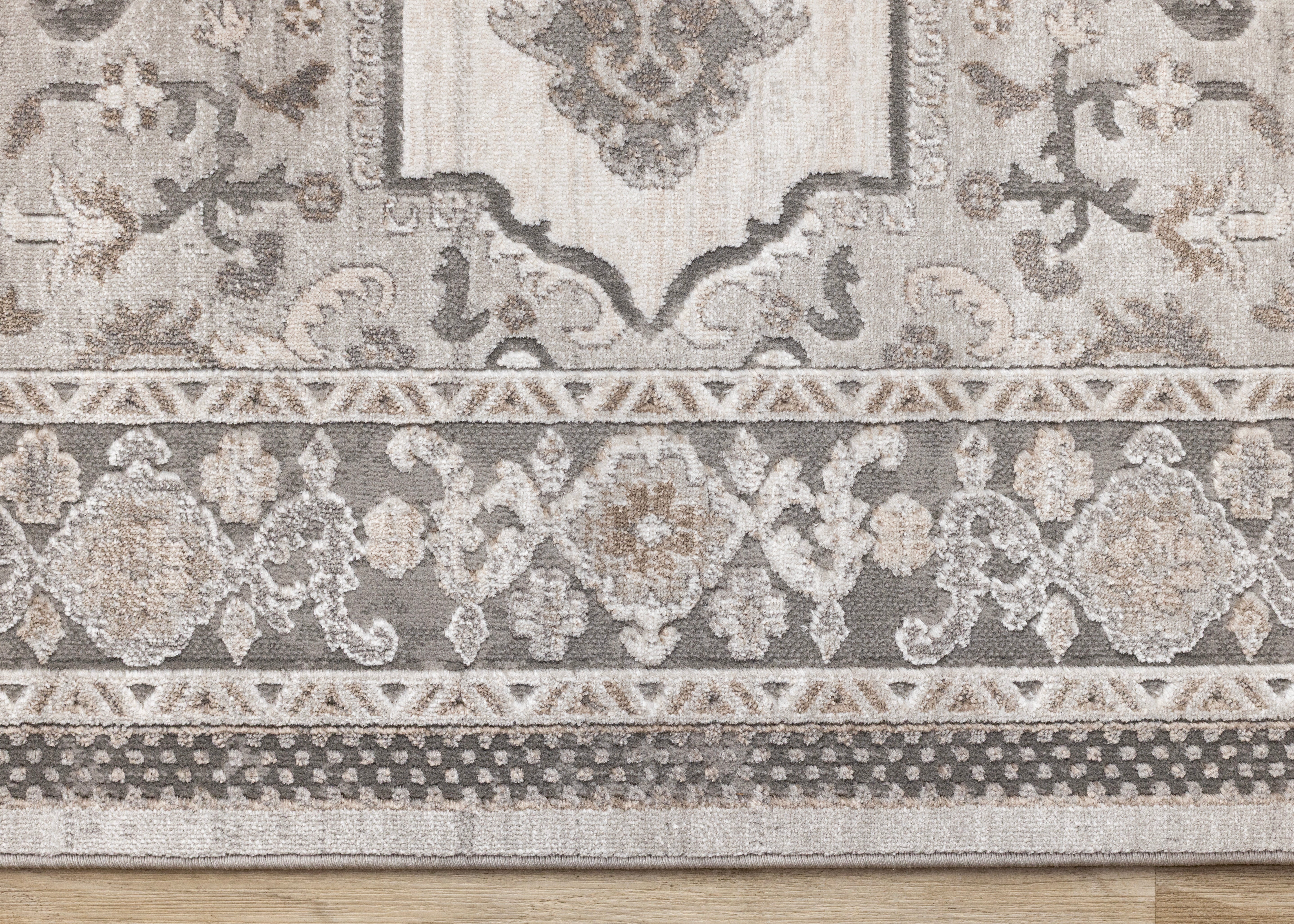 Legacy Taupe White Grey Beige Classic Elegant Rug