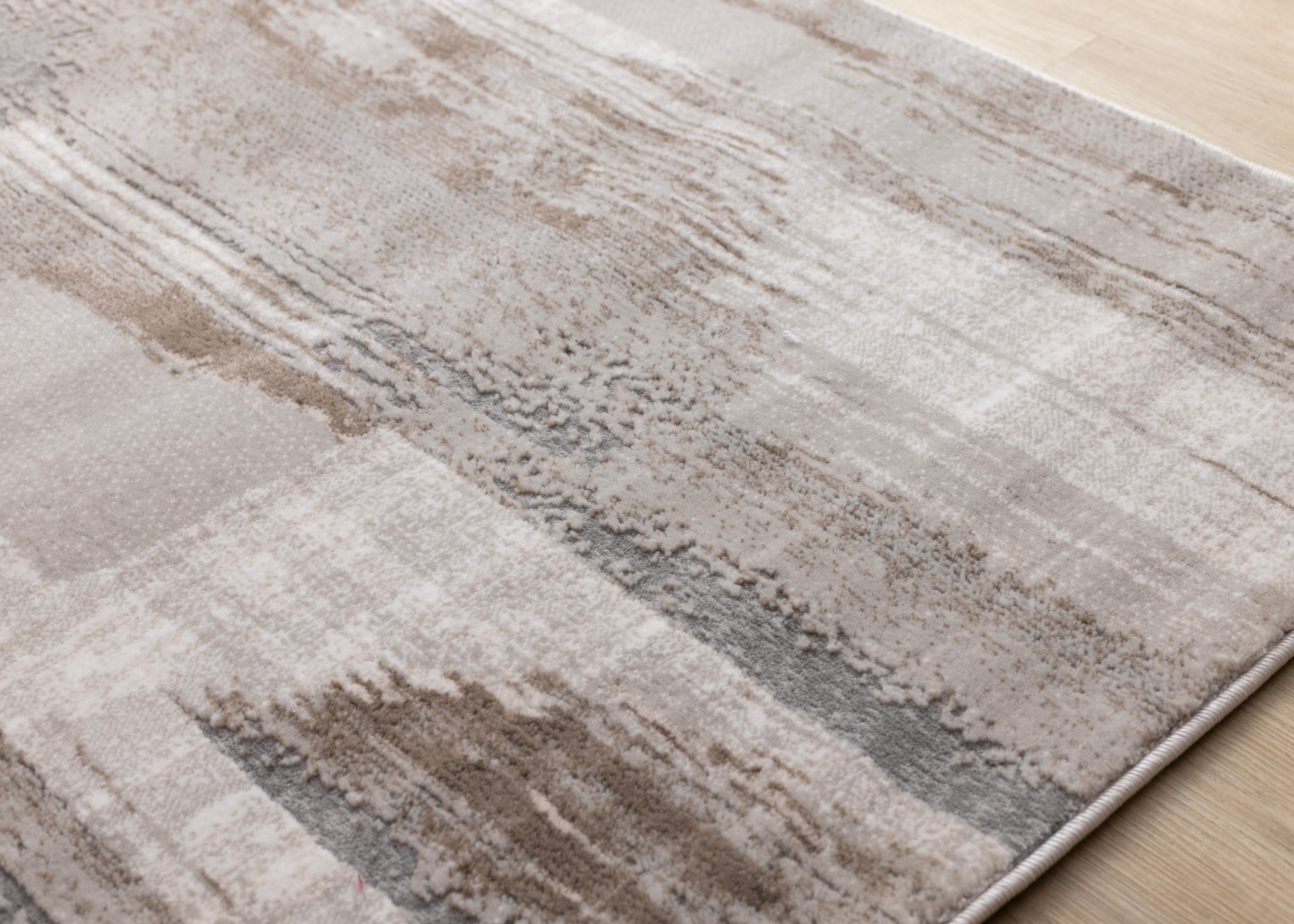 Legacy Taupe White Grey Beige Brush Strokes Design