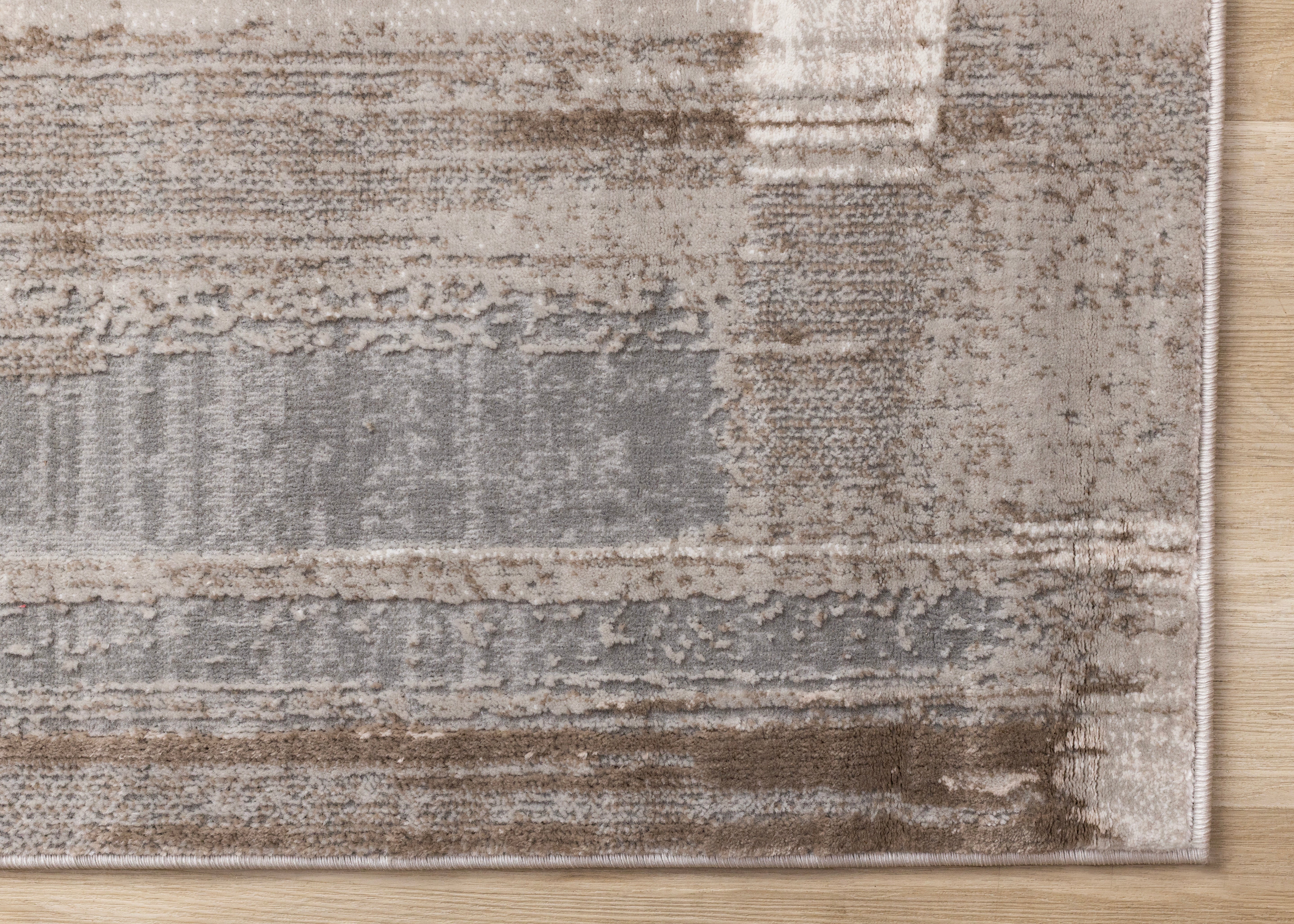 Legacy Taupe White Grey Beige Brush Strokes Design