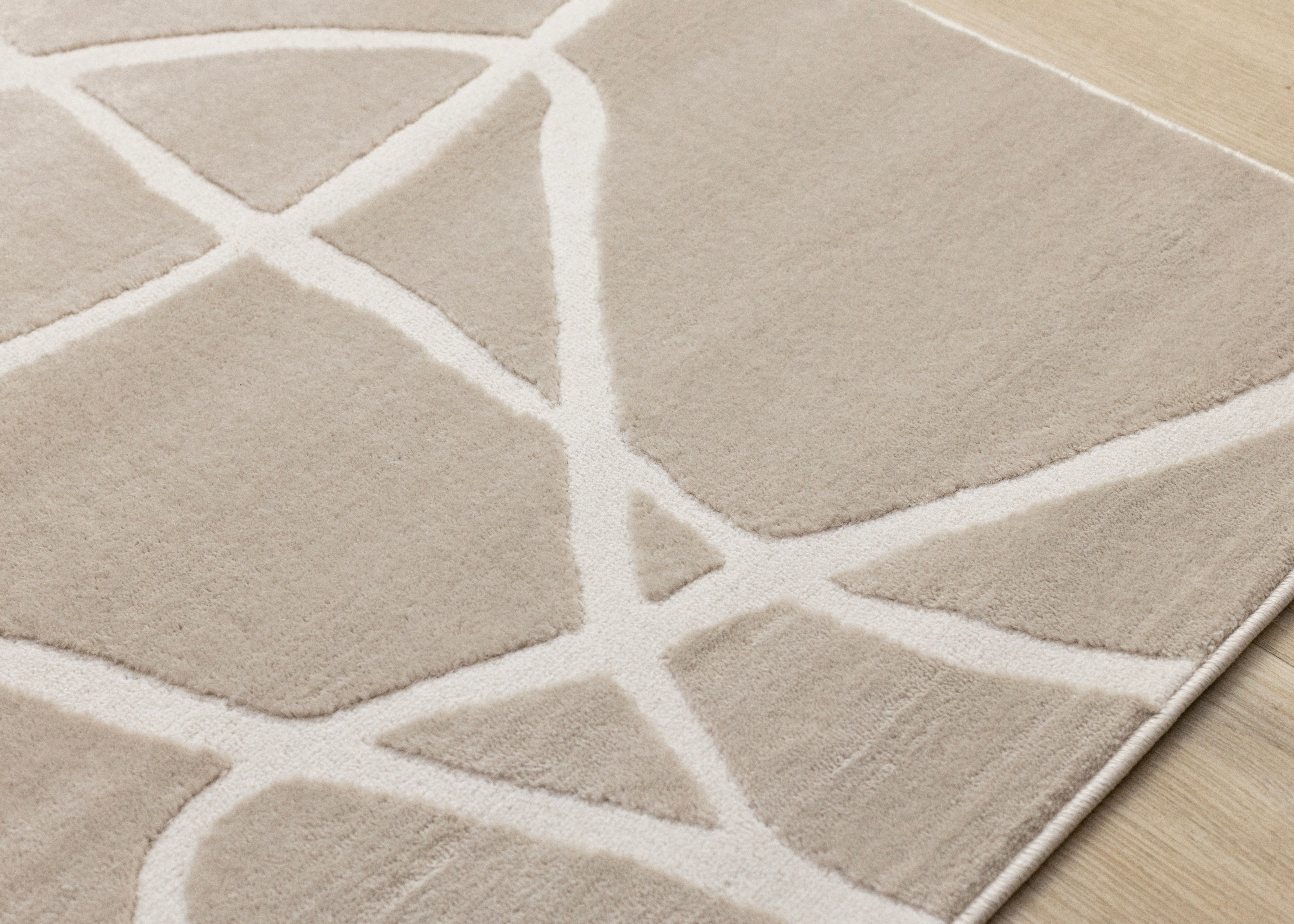 Leo Beige Cream Organic Line Design Rug