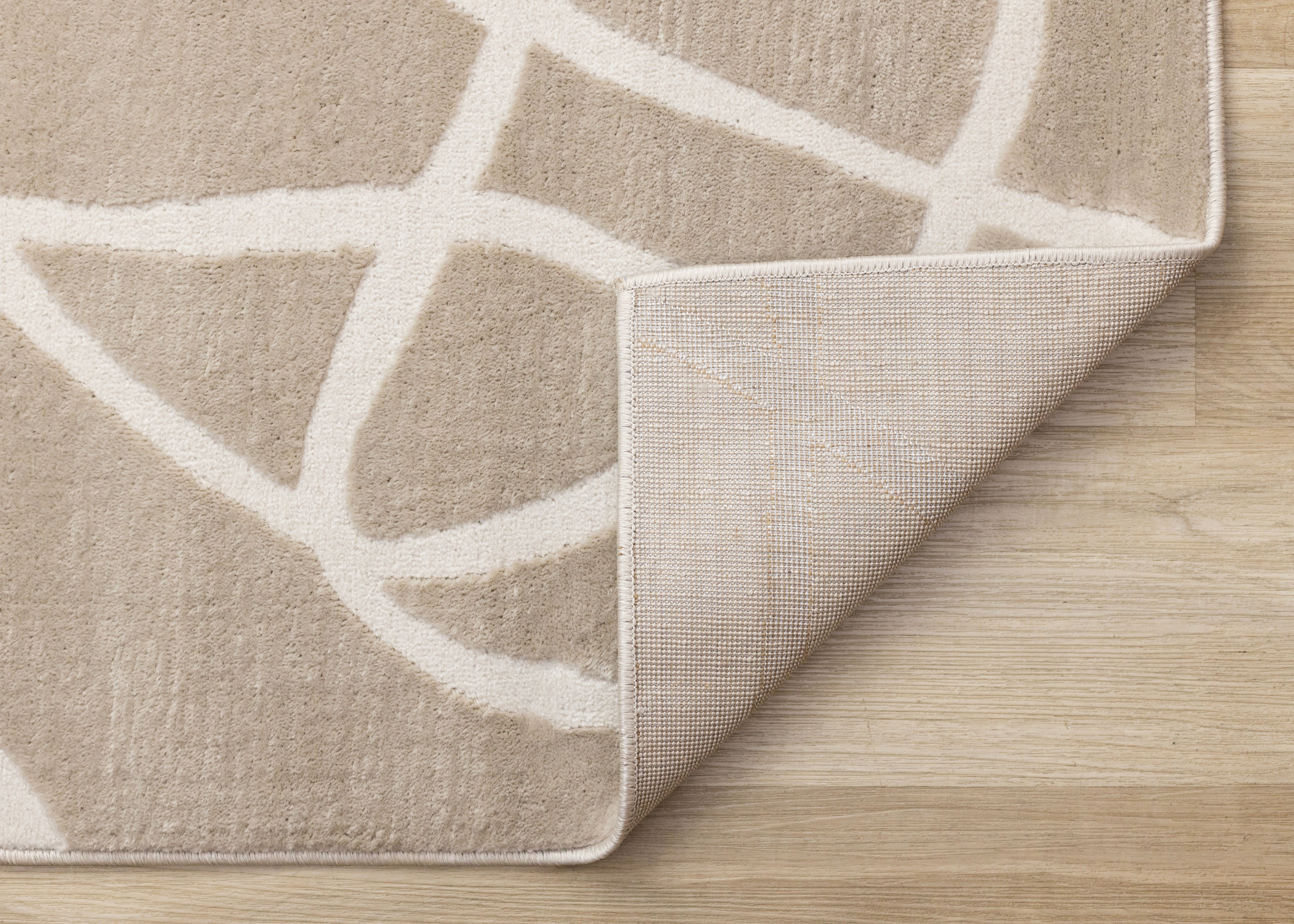 Leo Beige Cream Organic Line Design Rug