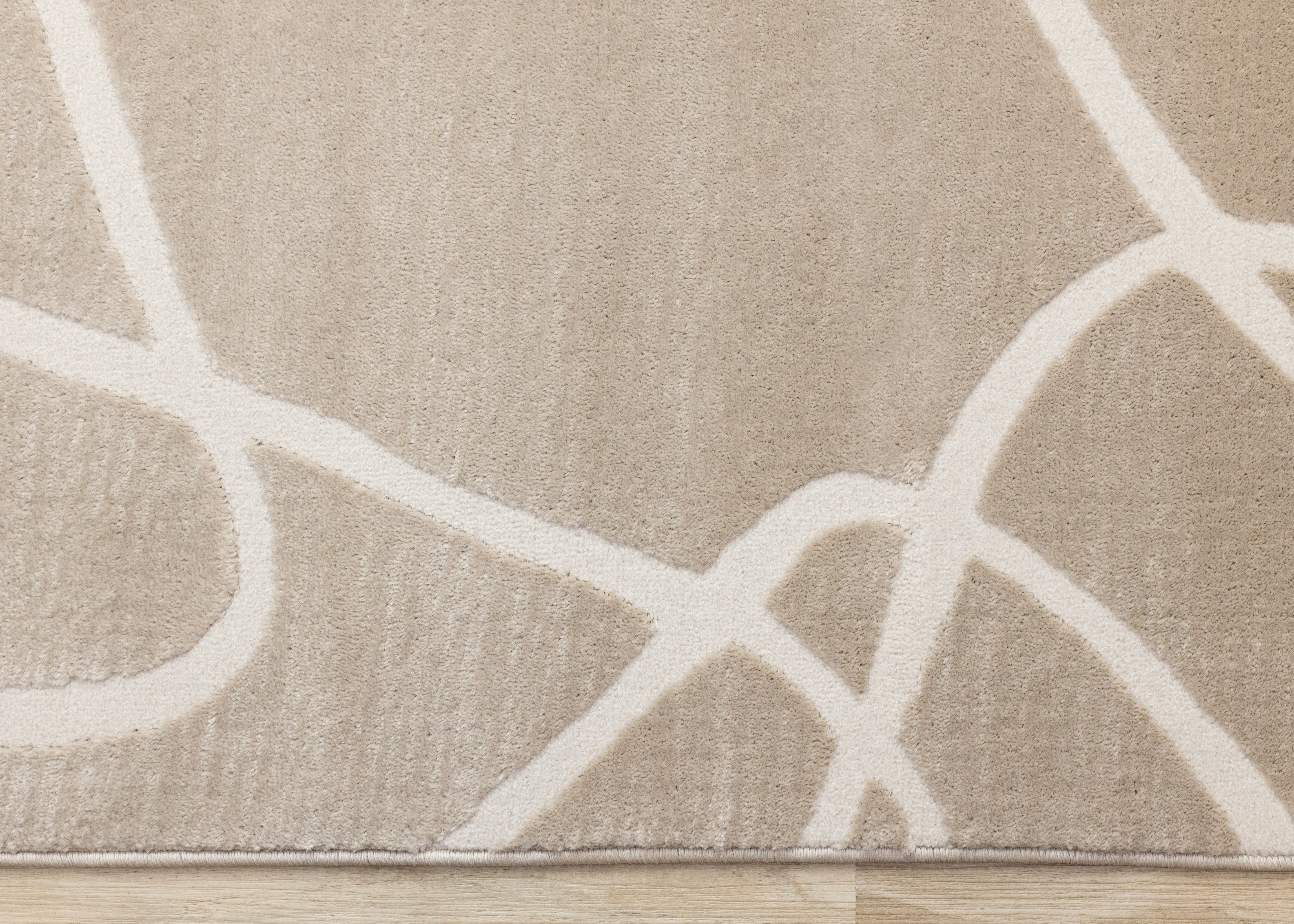 Leo Beige Cream Organic Line Design Rug