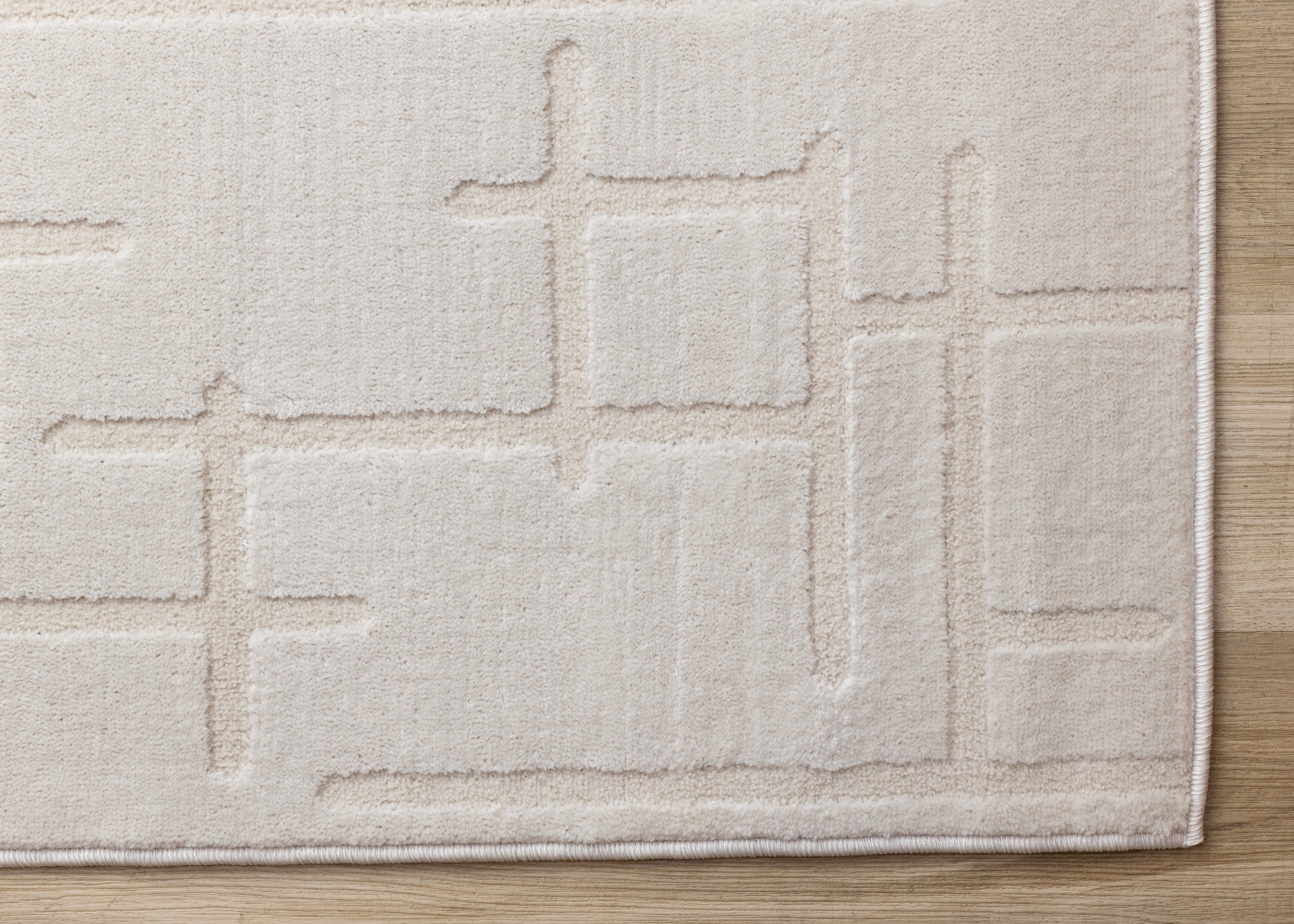 Leo White Lines Design Rug