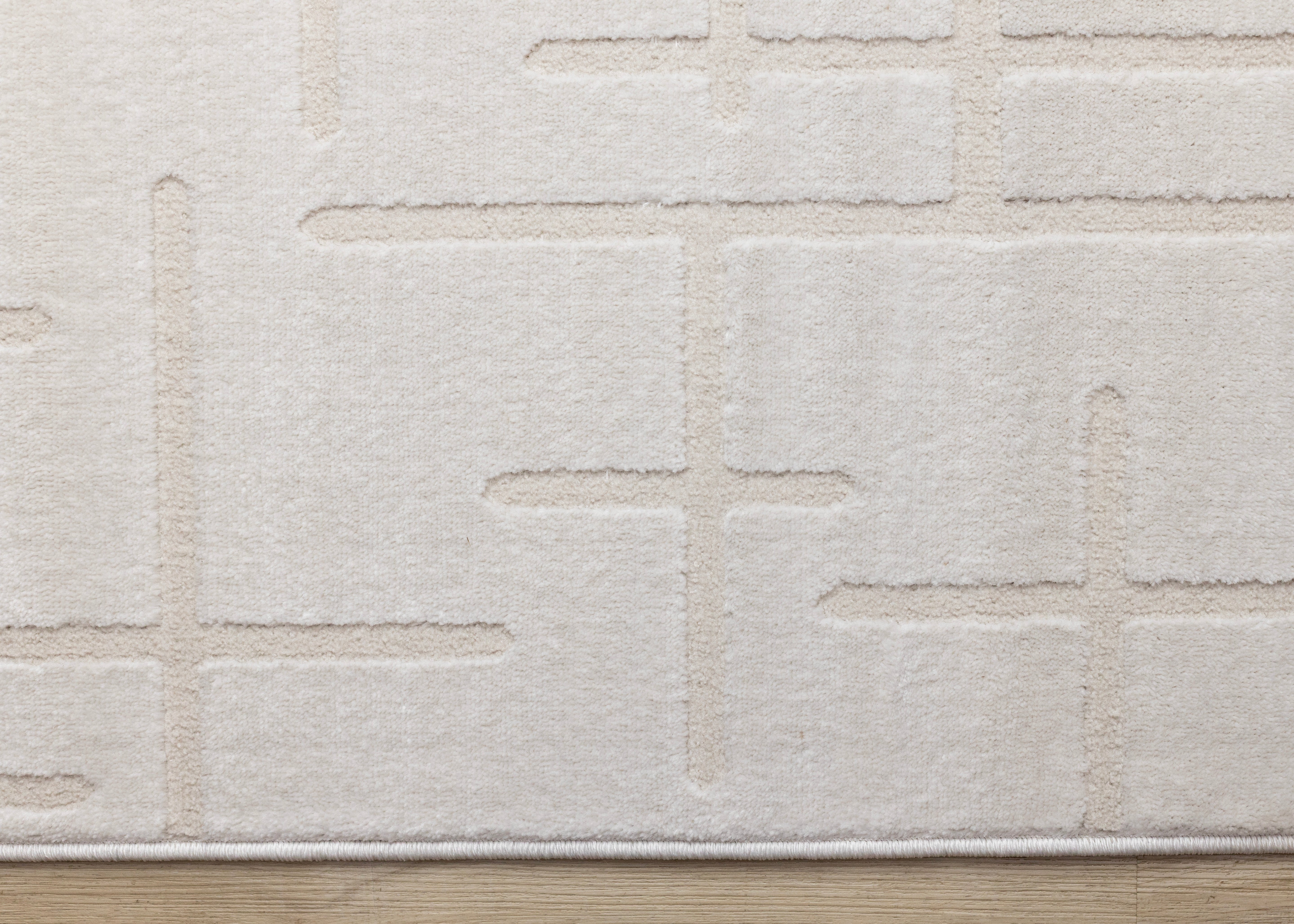 Leo White Lines Design Rug
