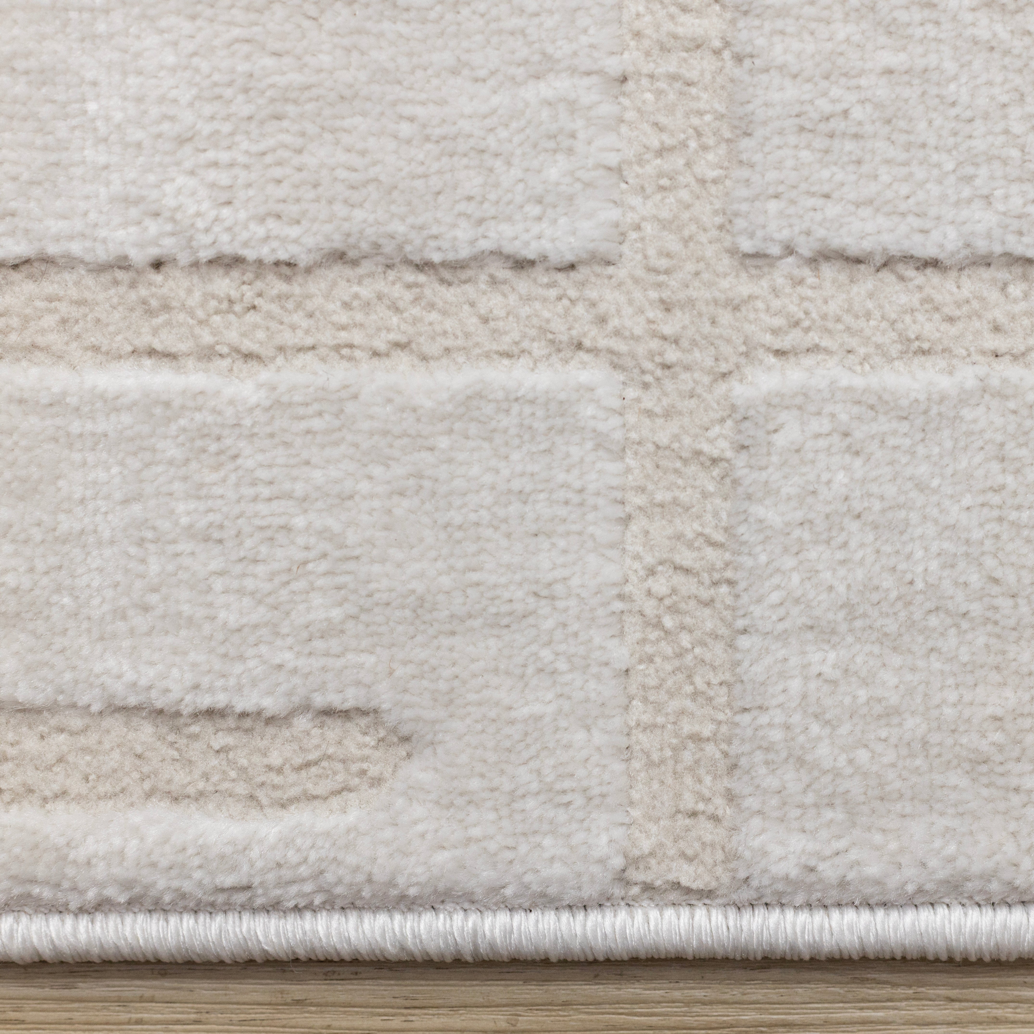 Leo White Lines Design Rug