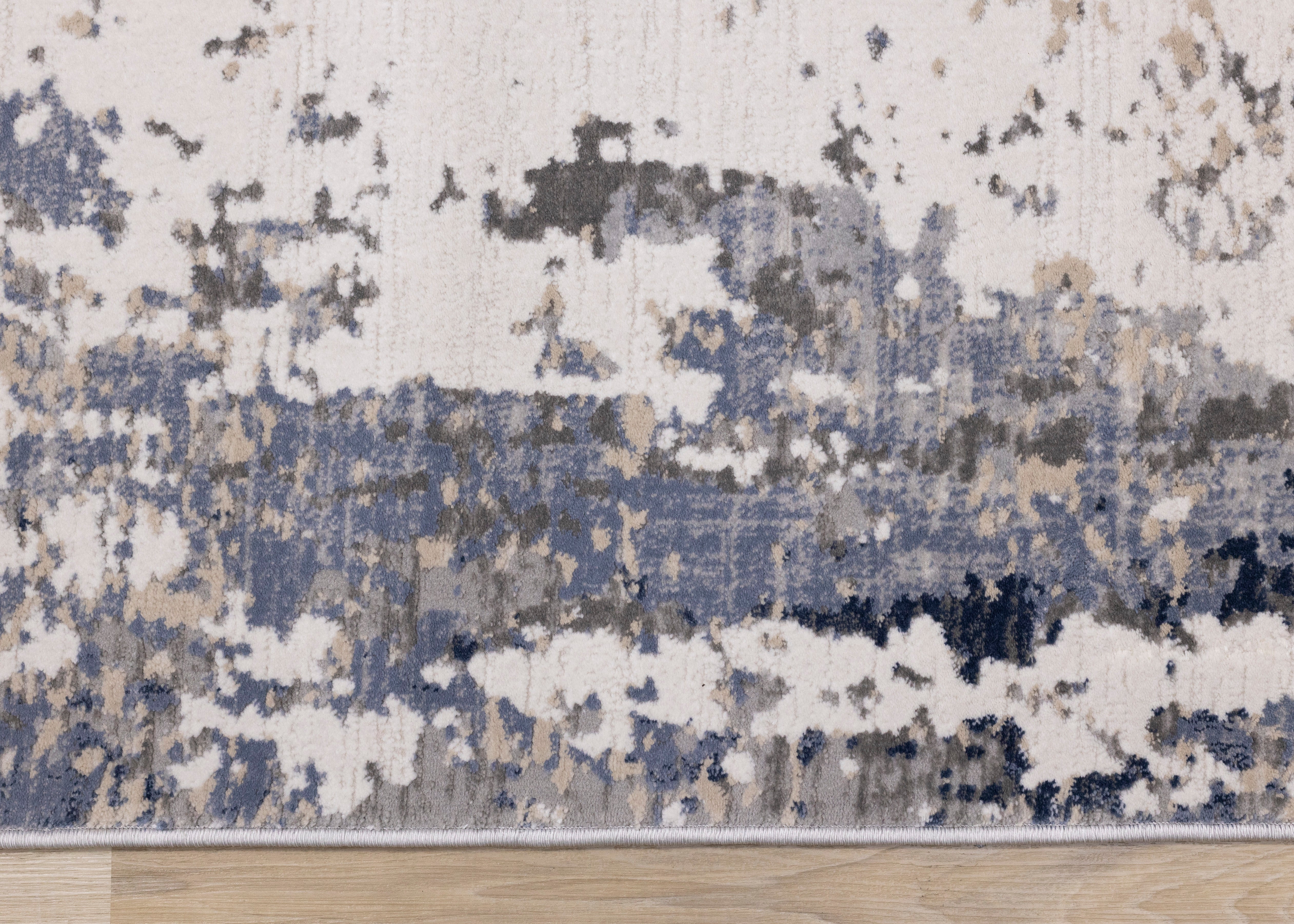 Luca Blue Beige Distressed Rug