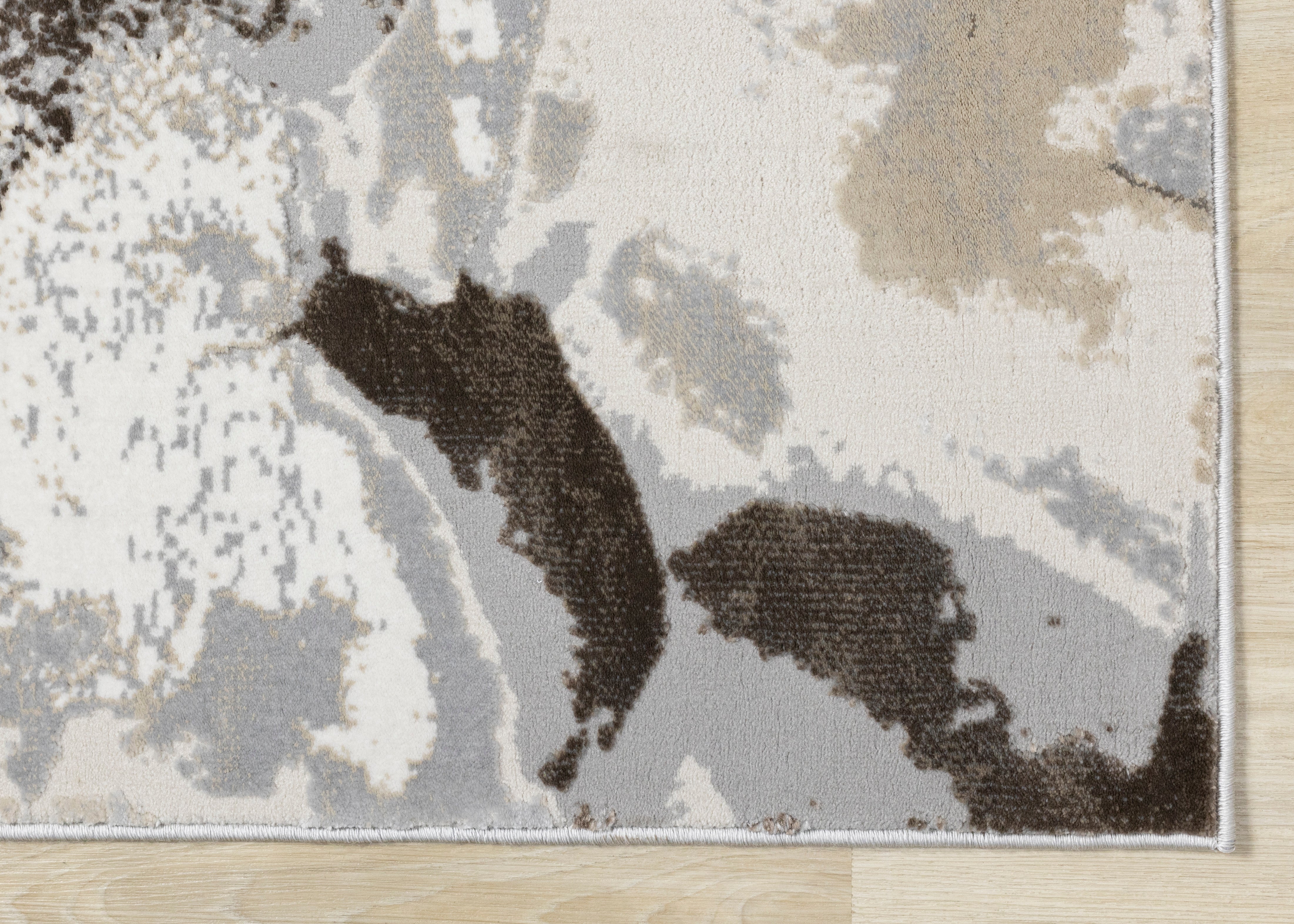 Luca Taupe Organic Swirl Rug
