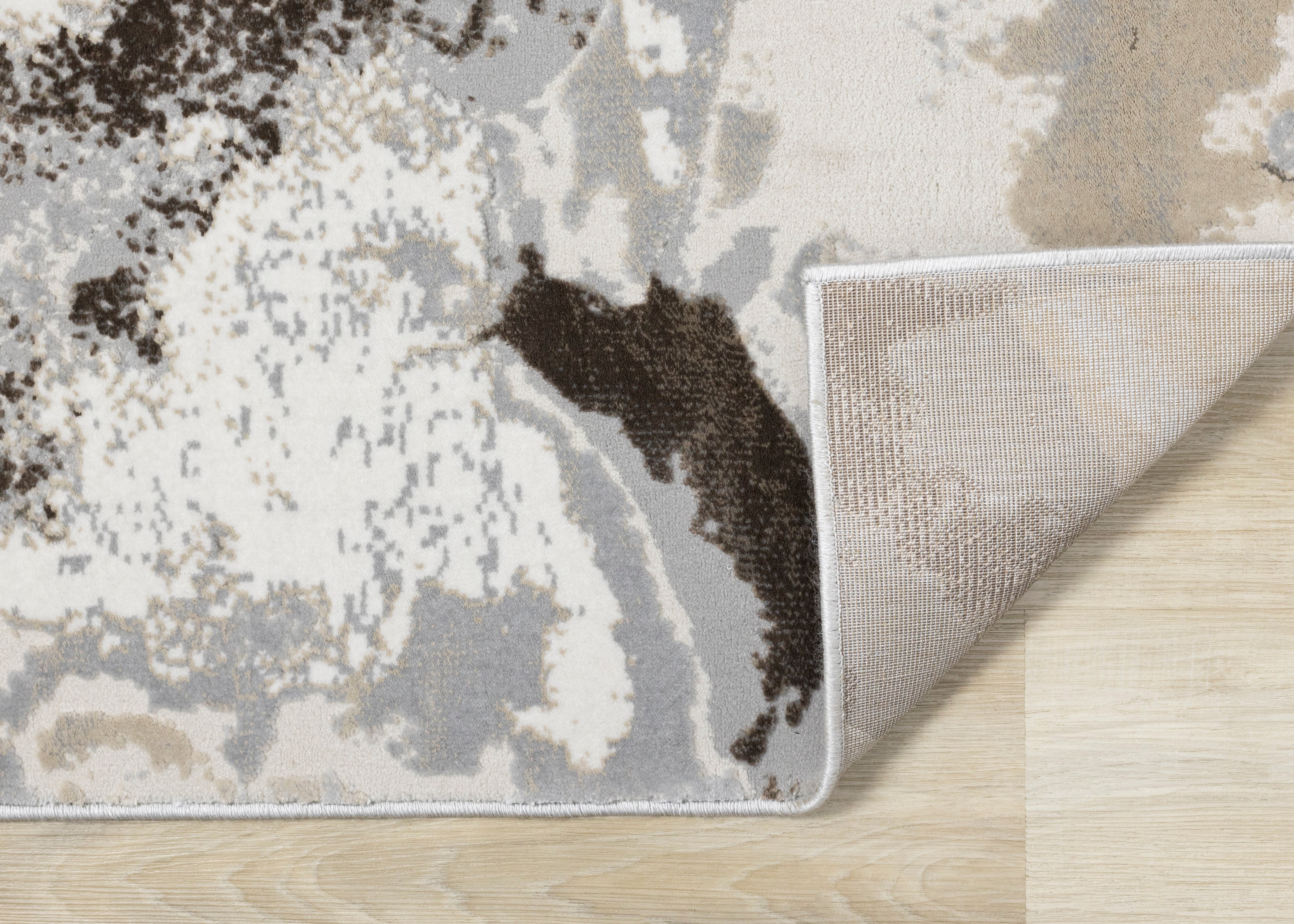 Luca Taupe Organic Swirl Rug