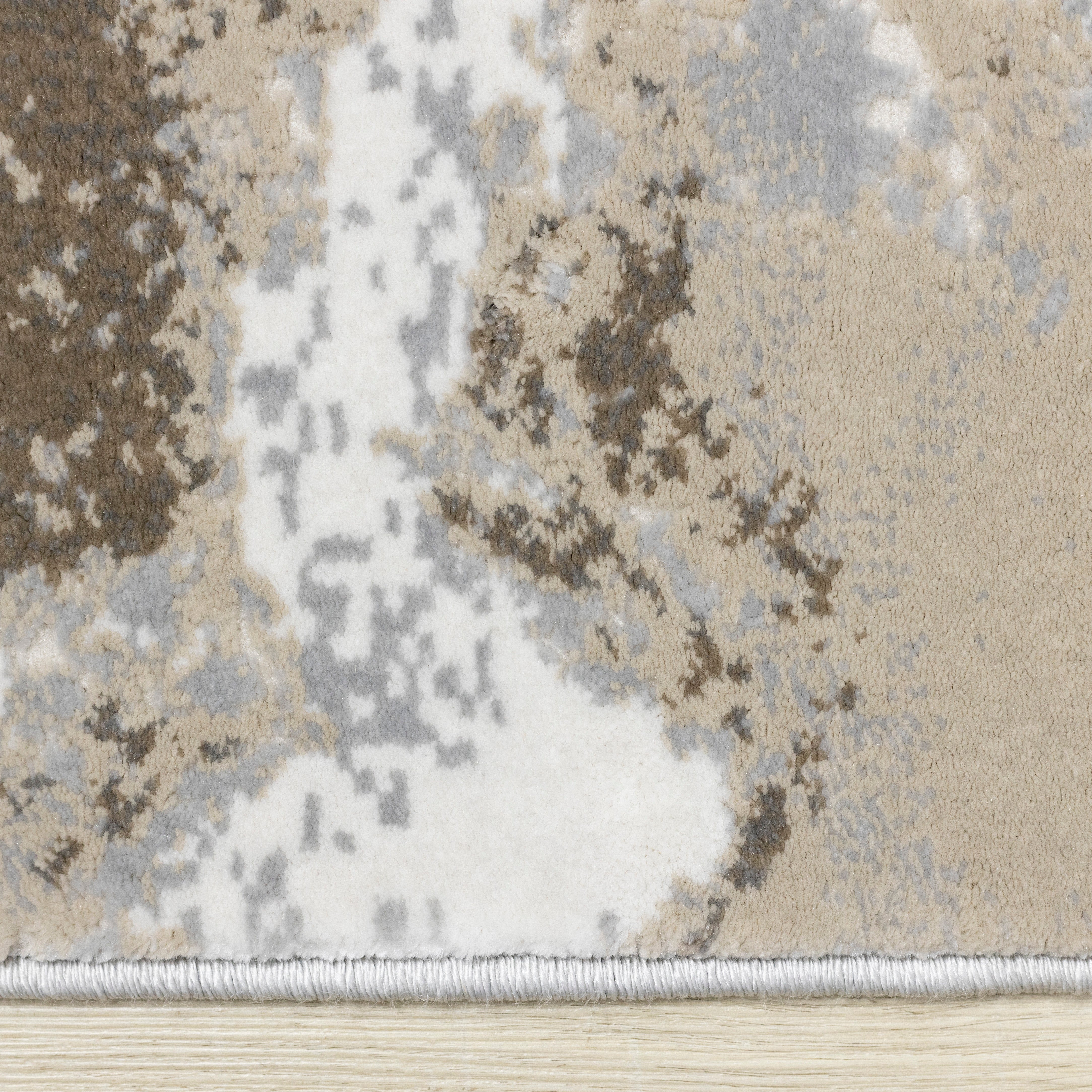 Luca Taupe Organic Swirl Rug