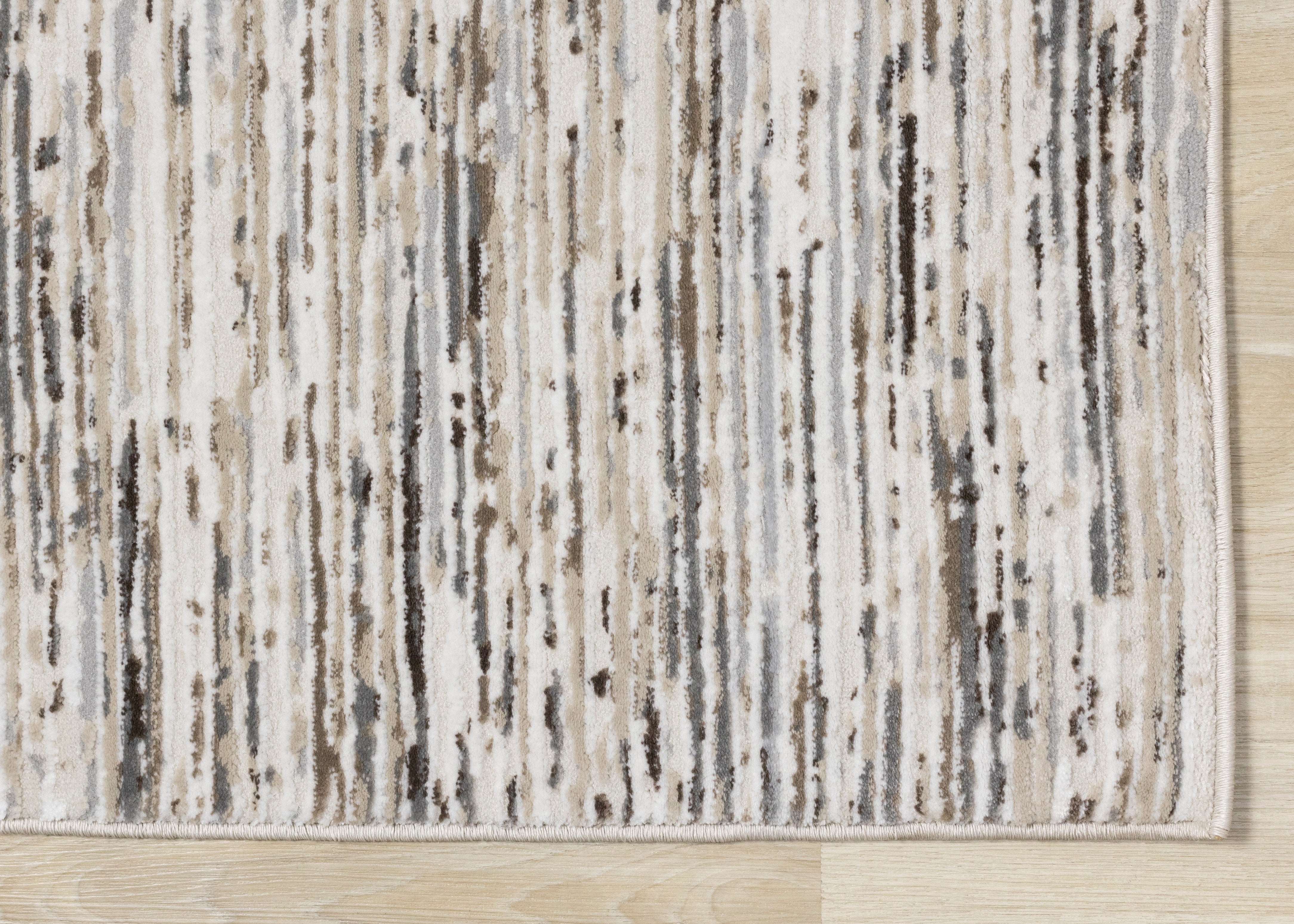 Luca Beige Grey Organic Lines Rug