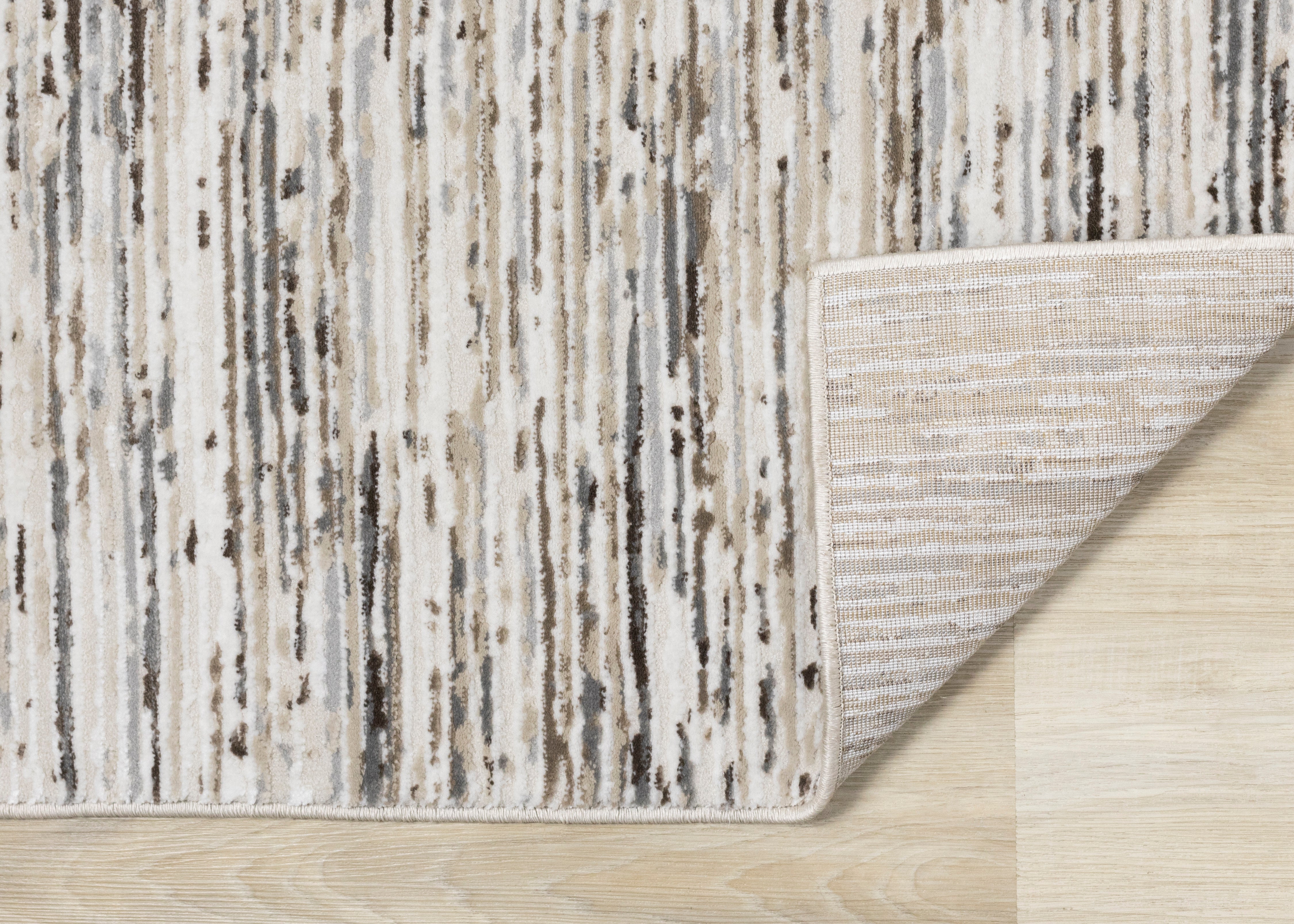 Luca Beige Grey Organic Lines Rug