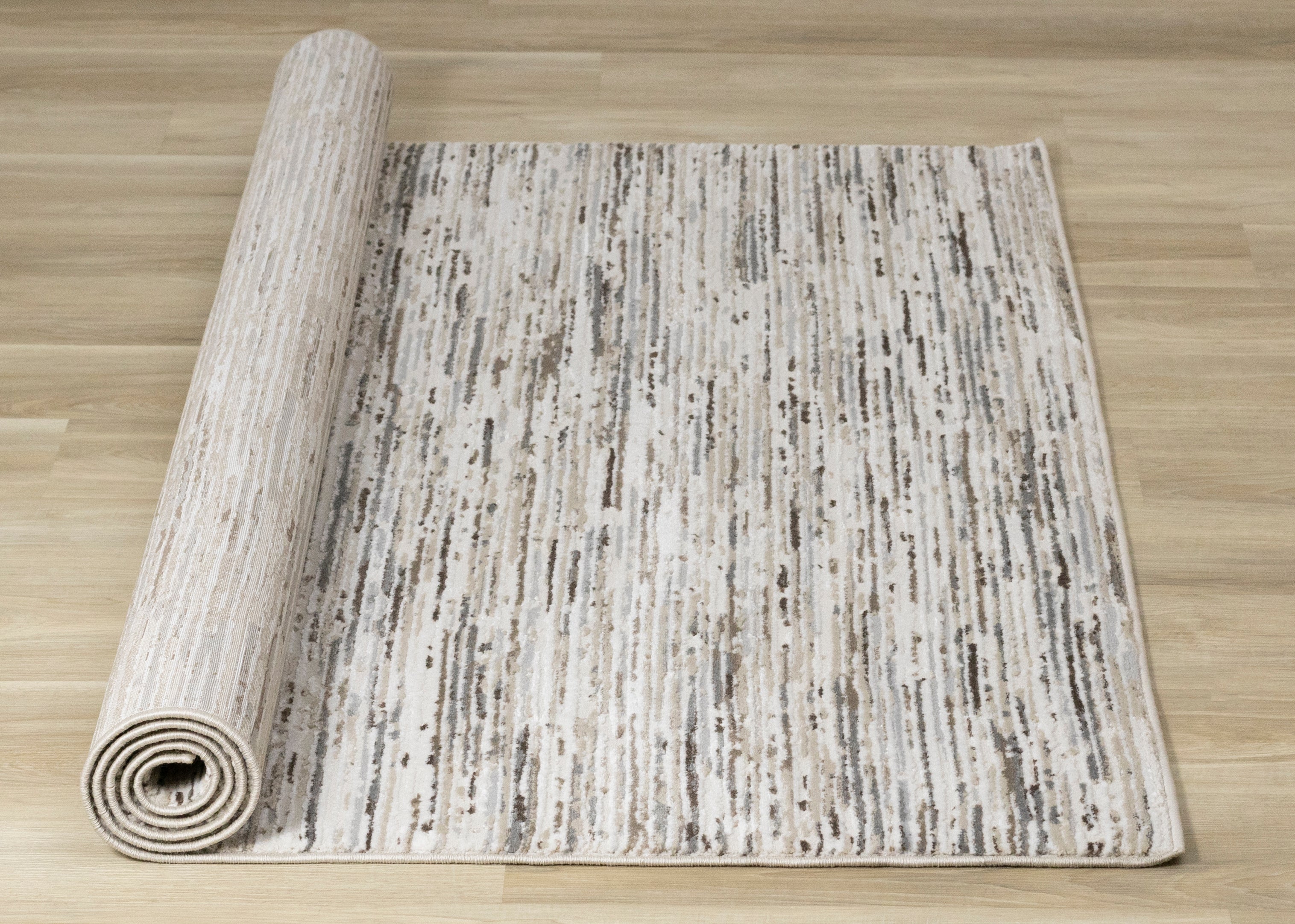 Luca Beige Grey Organic Lines Rug