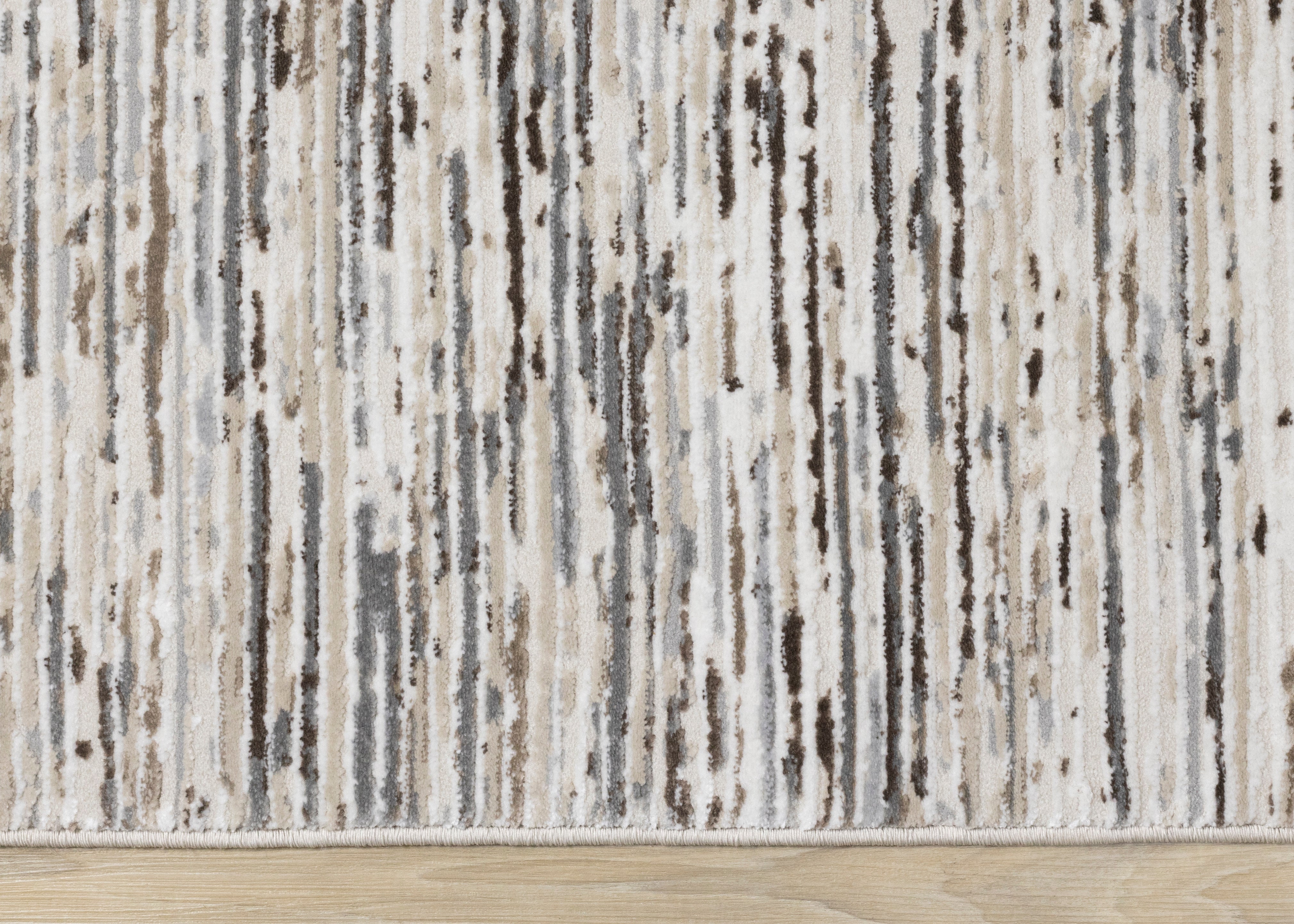Luca Beige Grey Organic Lines Rug