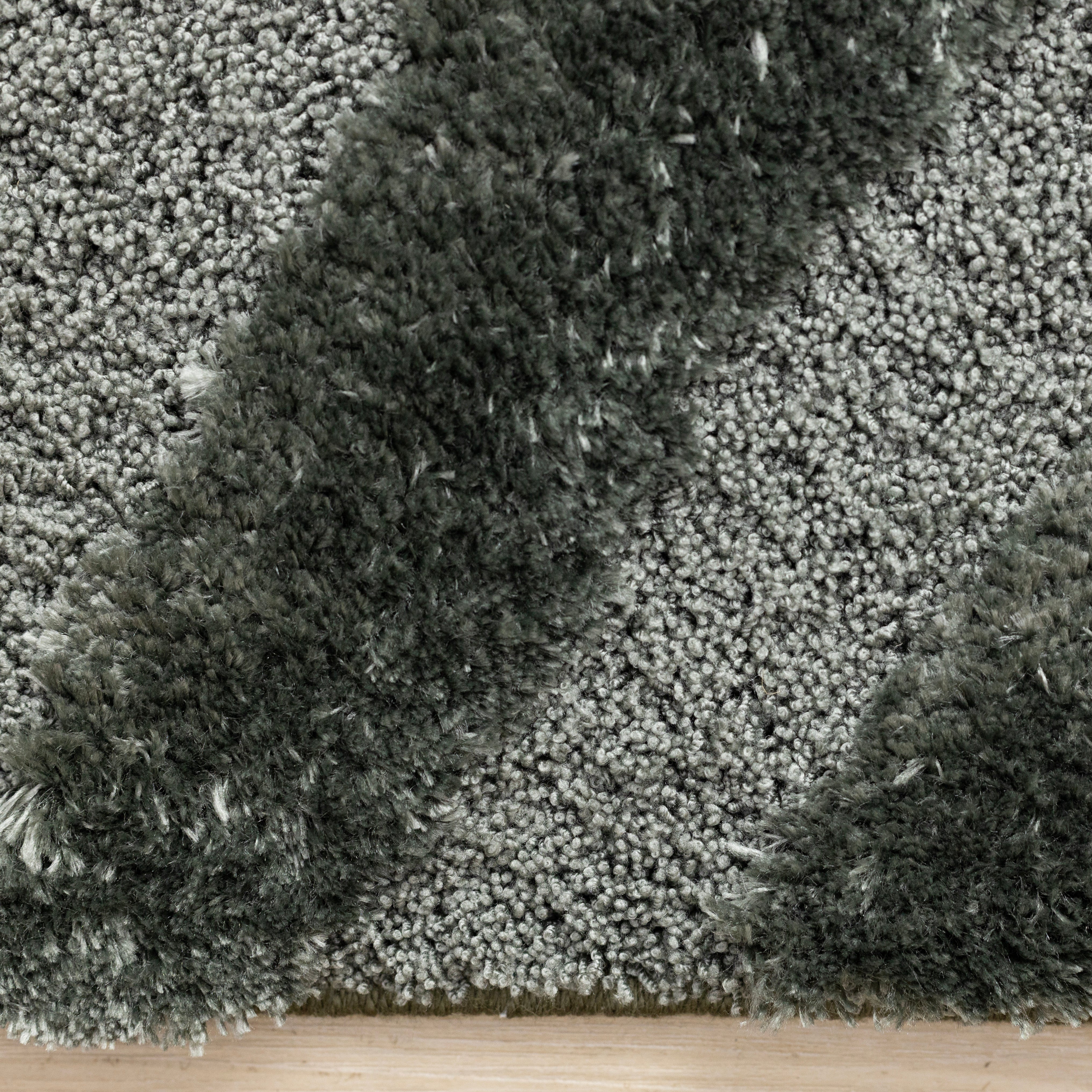 Luxe Green Curvy Lines Rug