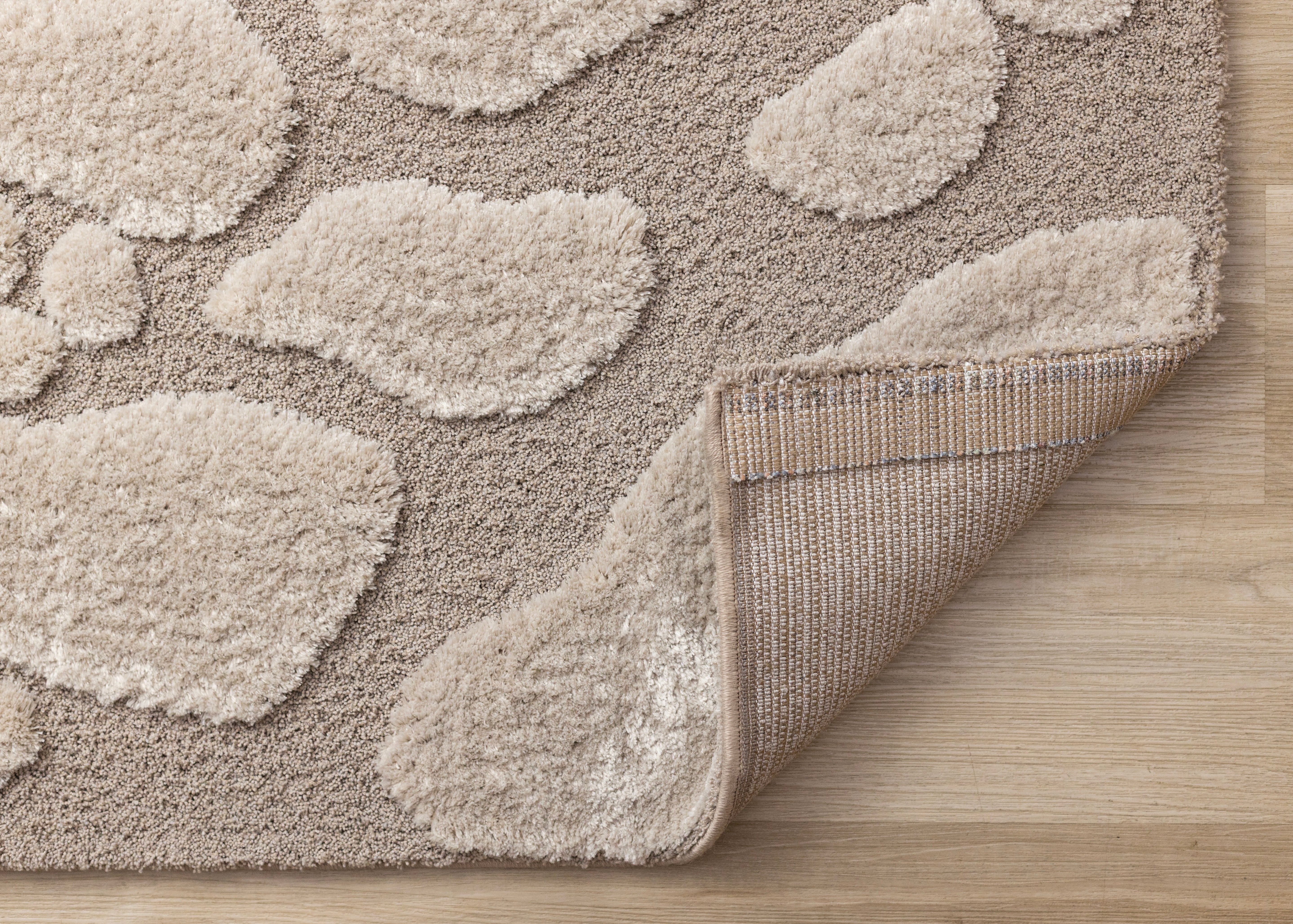 Luxe Taupe Sand Pebbled Design Rug