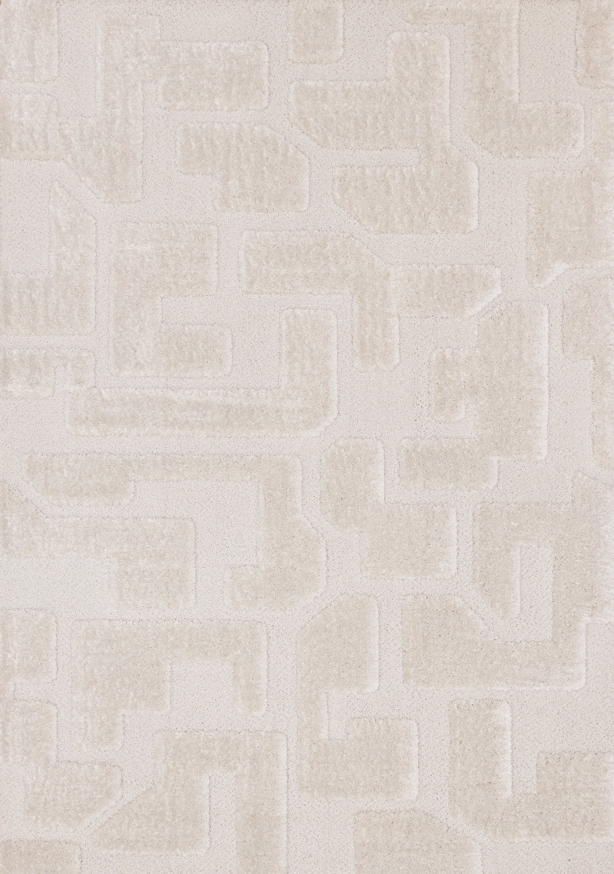 Luxe White Scattered Shapes Design Rug