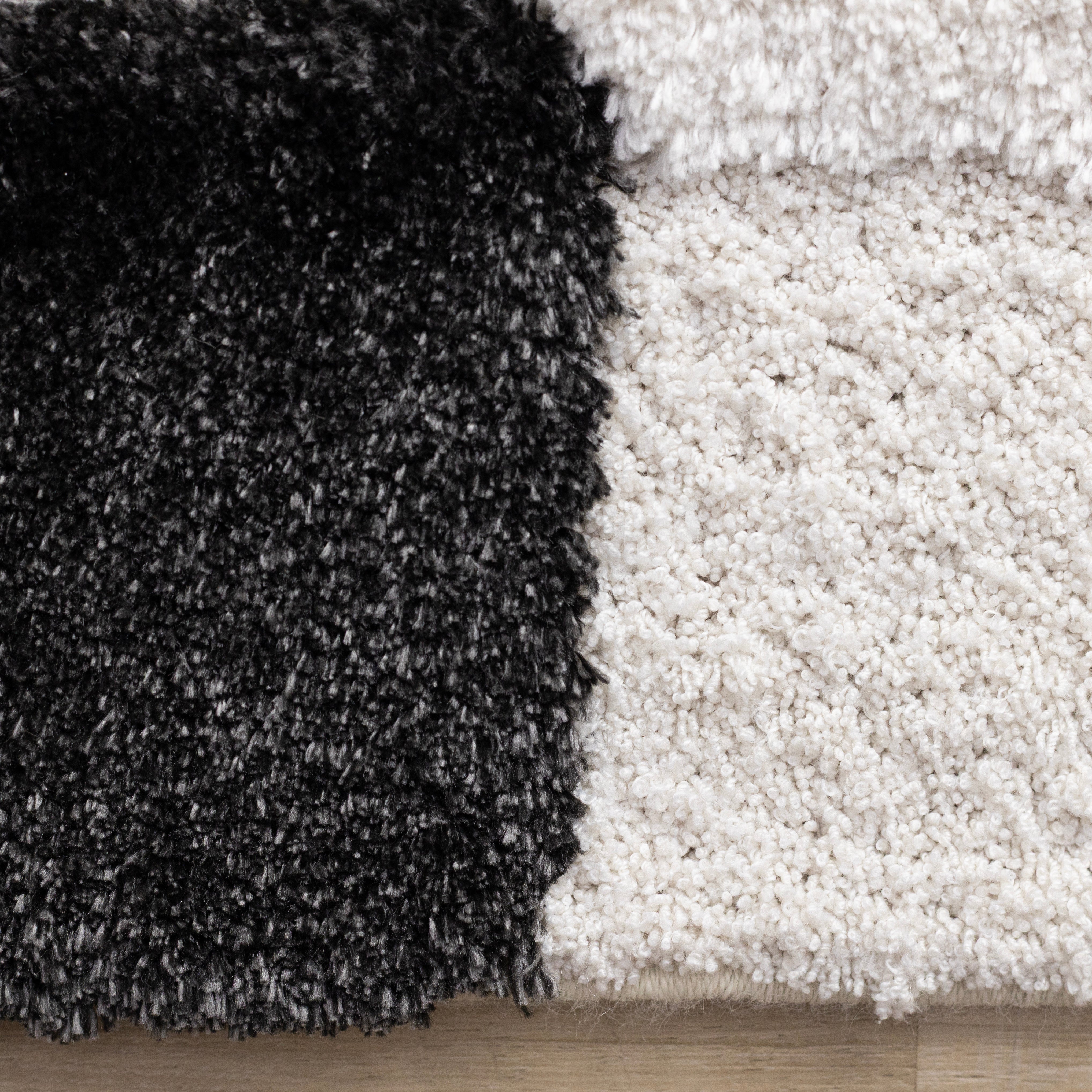 Luxe White Brown Black Rectangles