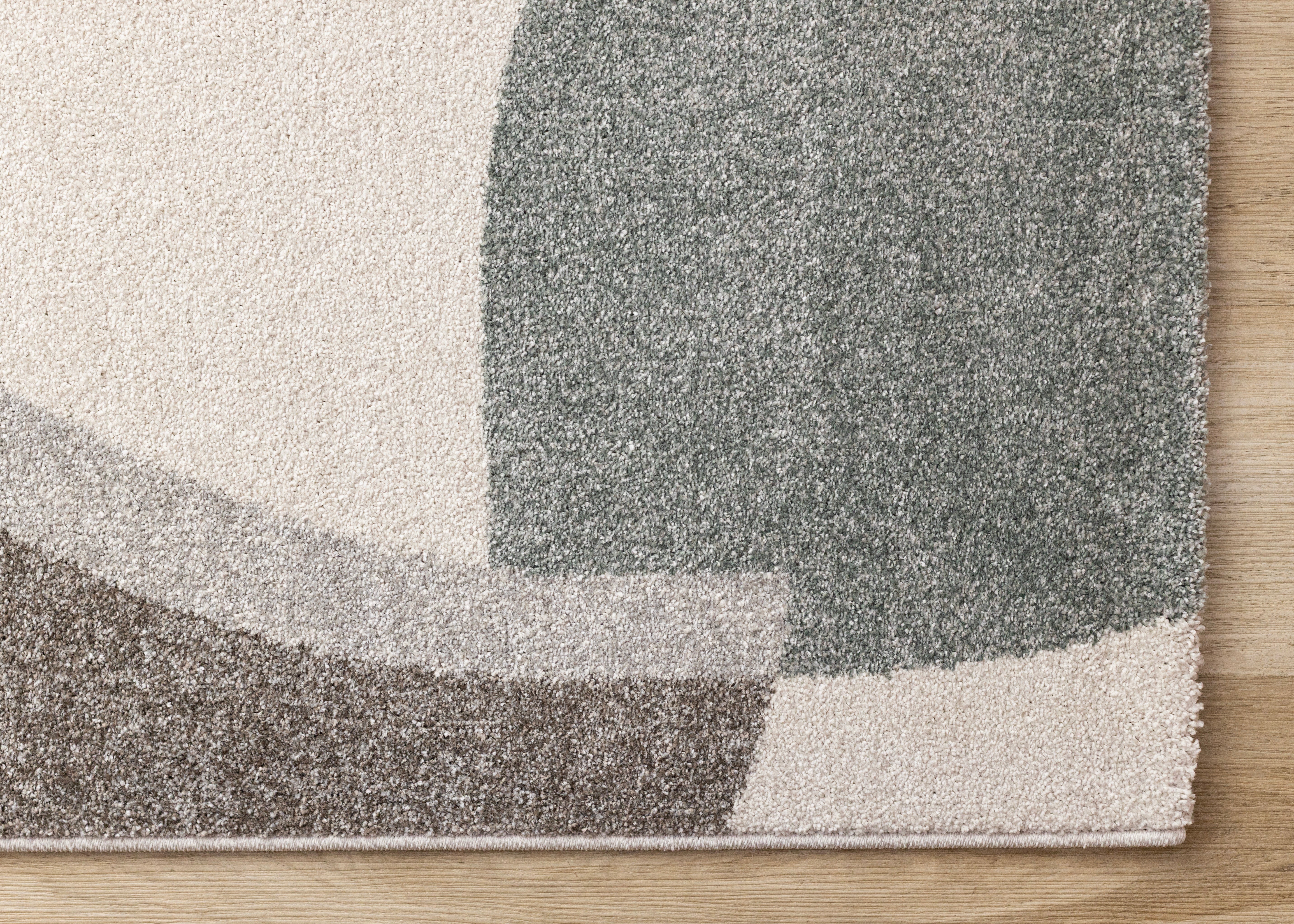 Marquis Blue White Grey Organic Shapes Rug