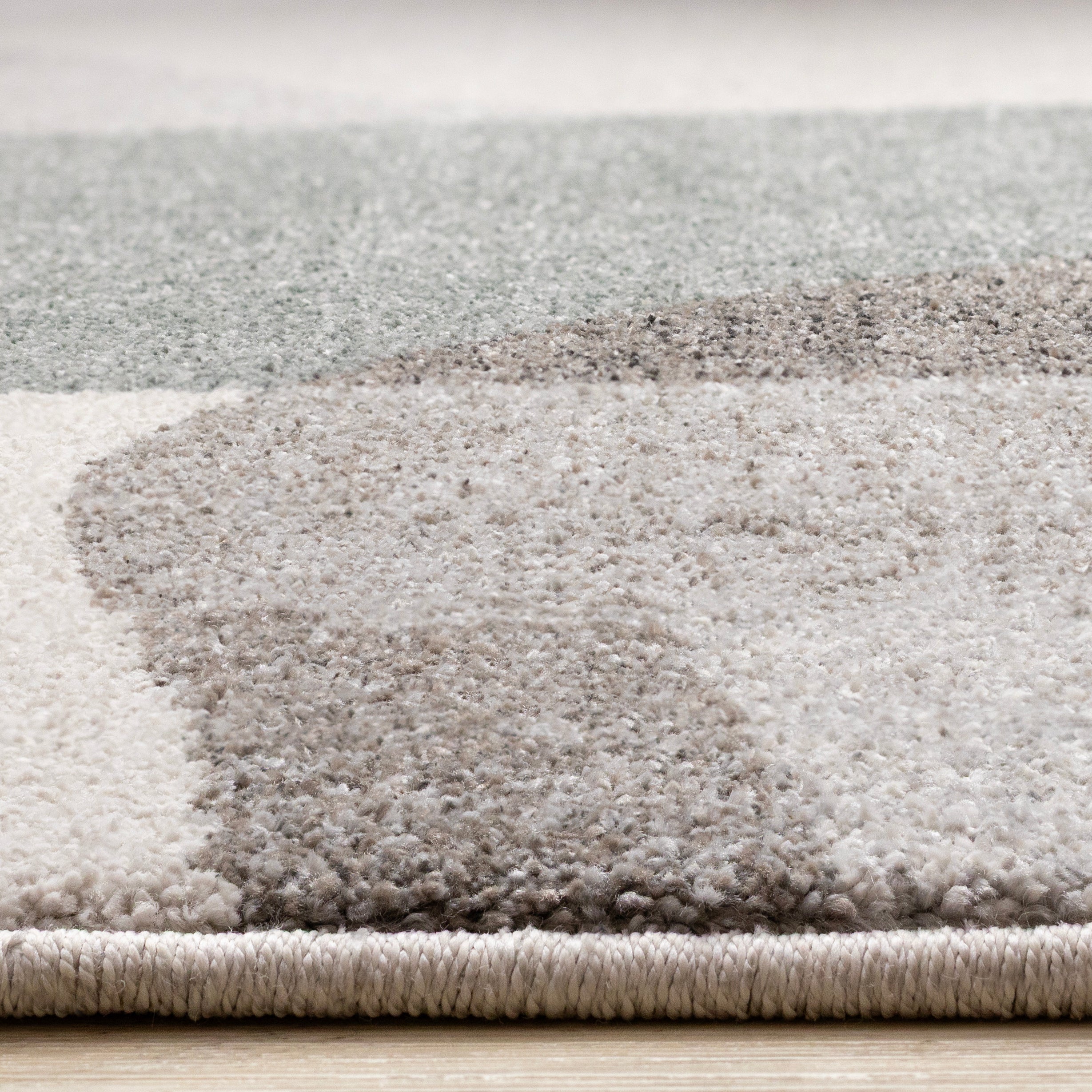 Marquis Blue White Grey Organic Shapes Rug