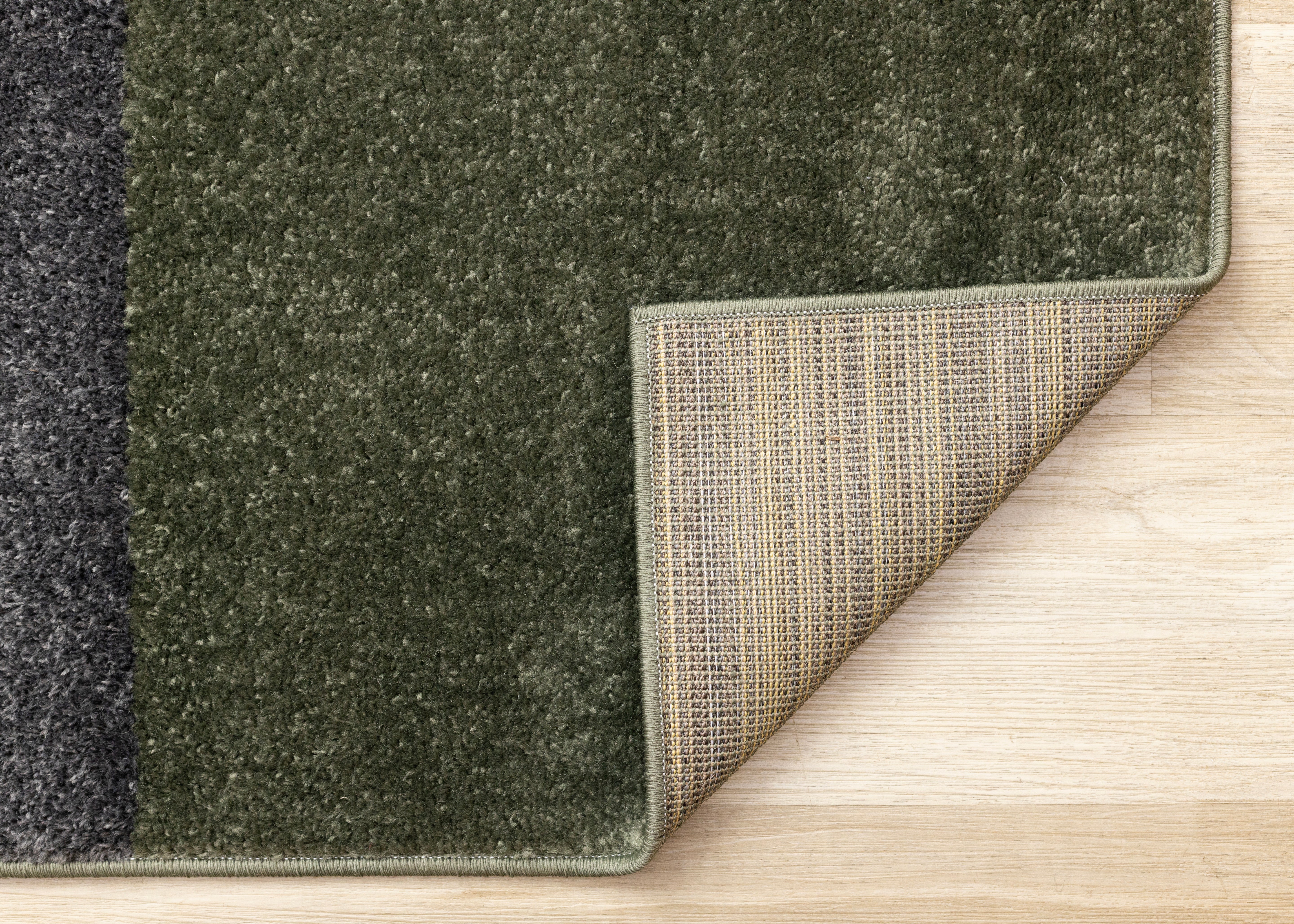 Malibu Green Grey White Modern Geometric Design Rug