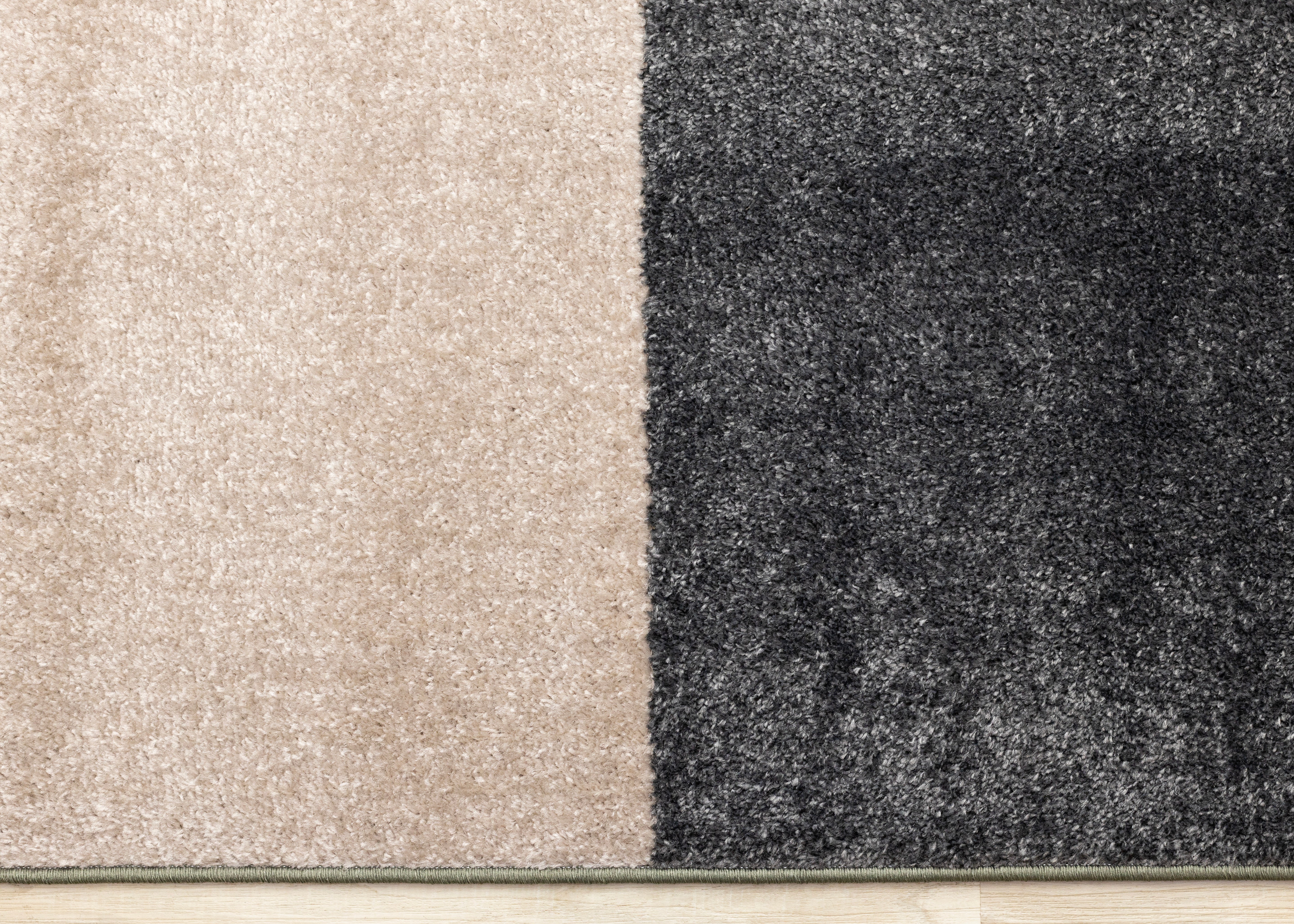 Malibu Green Grey White Modern Geometric Design Rug