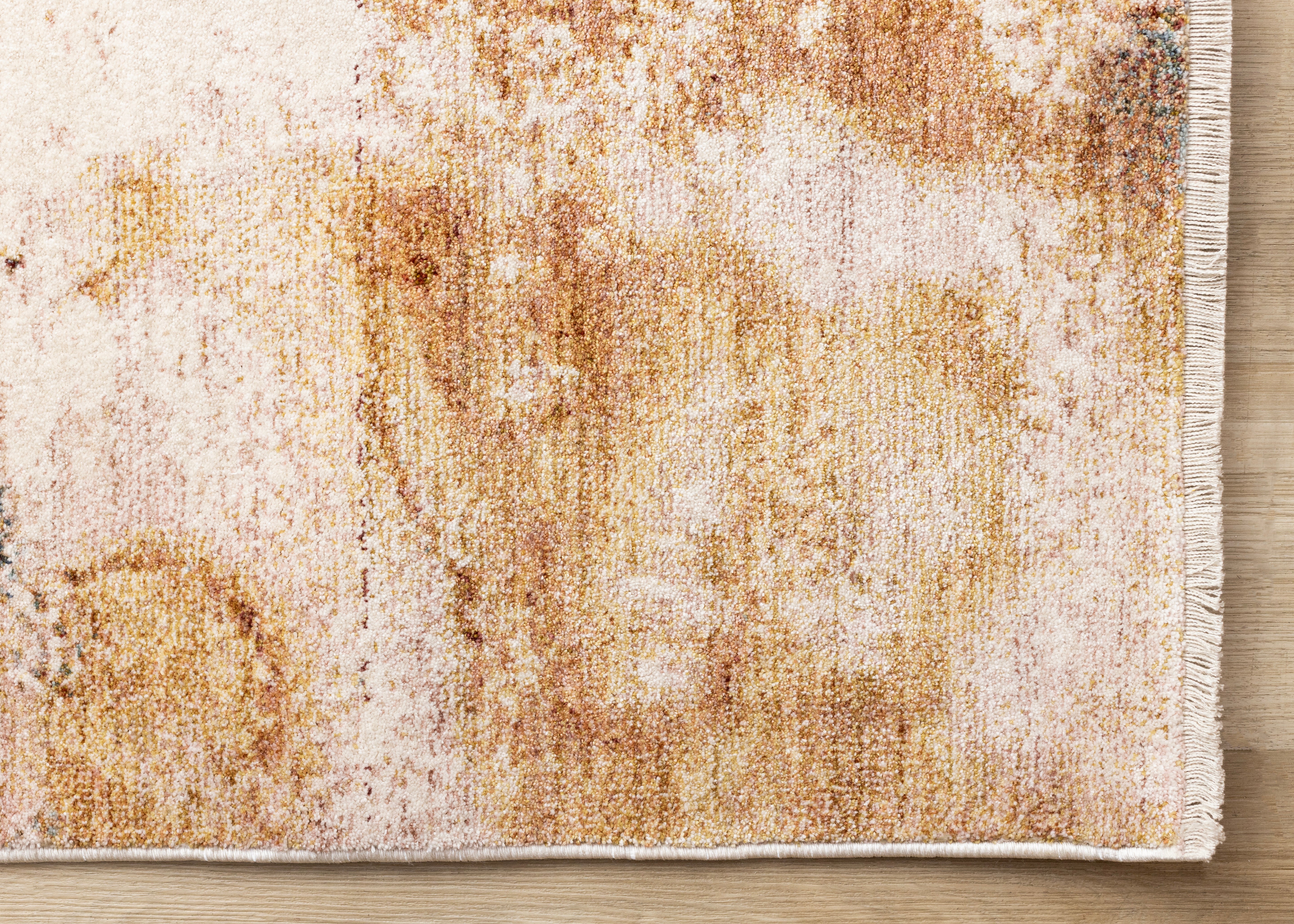 Marisa Blue Orange White Granite Swirl Rug