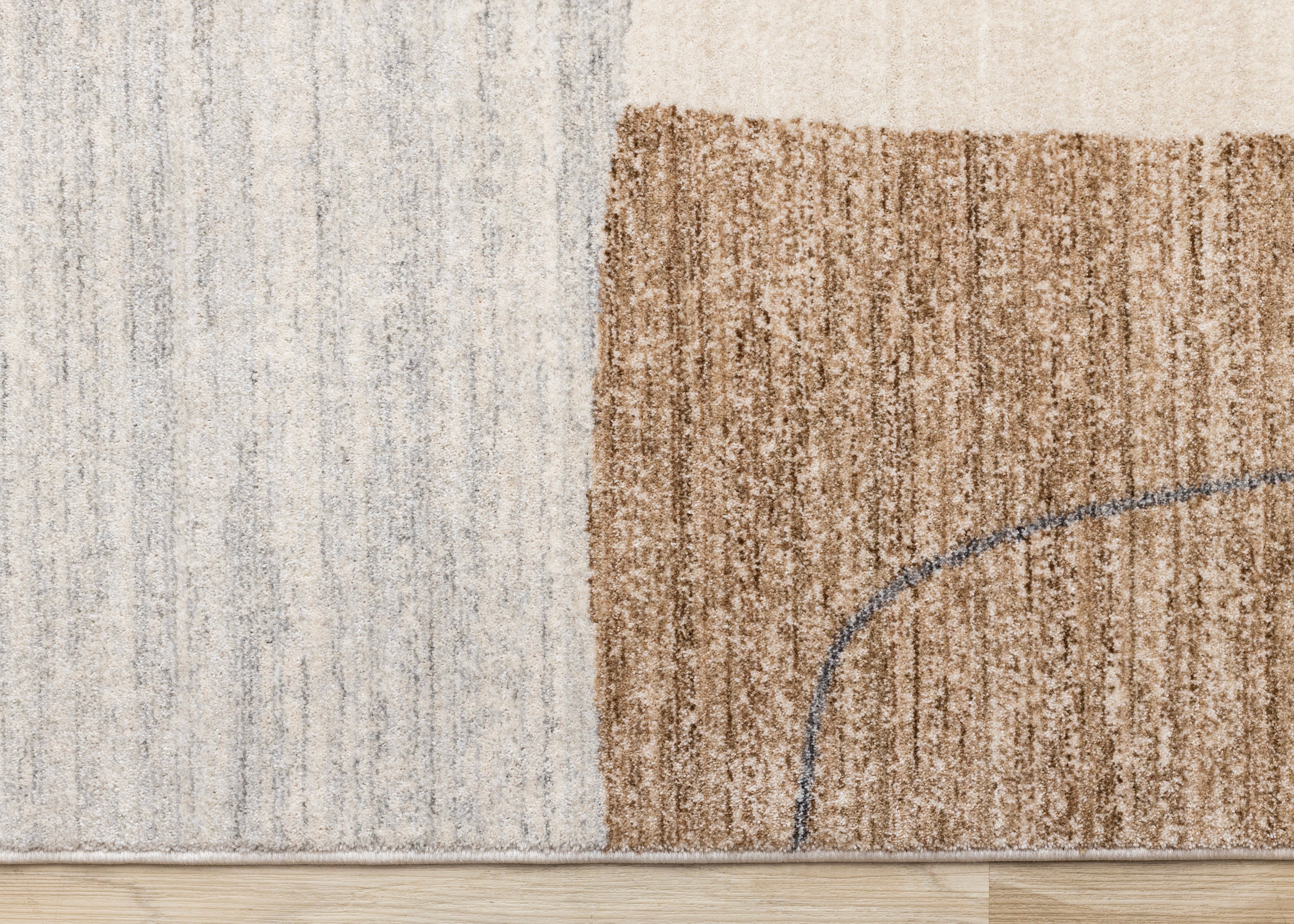 Marisa Grey Brown Cream Geometric Rug