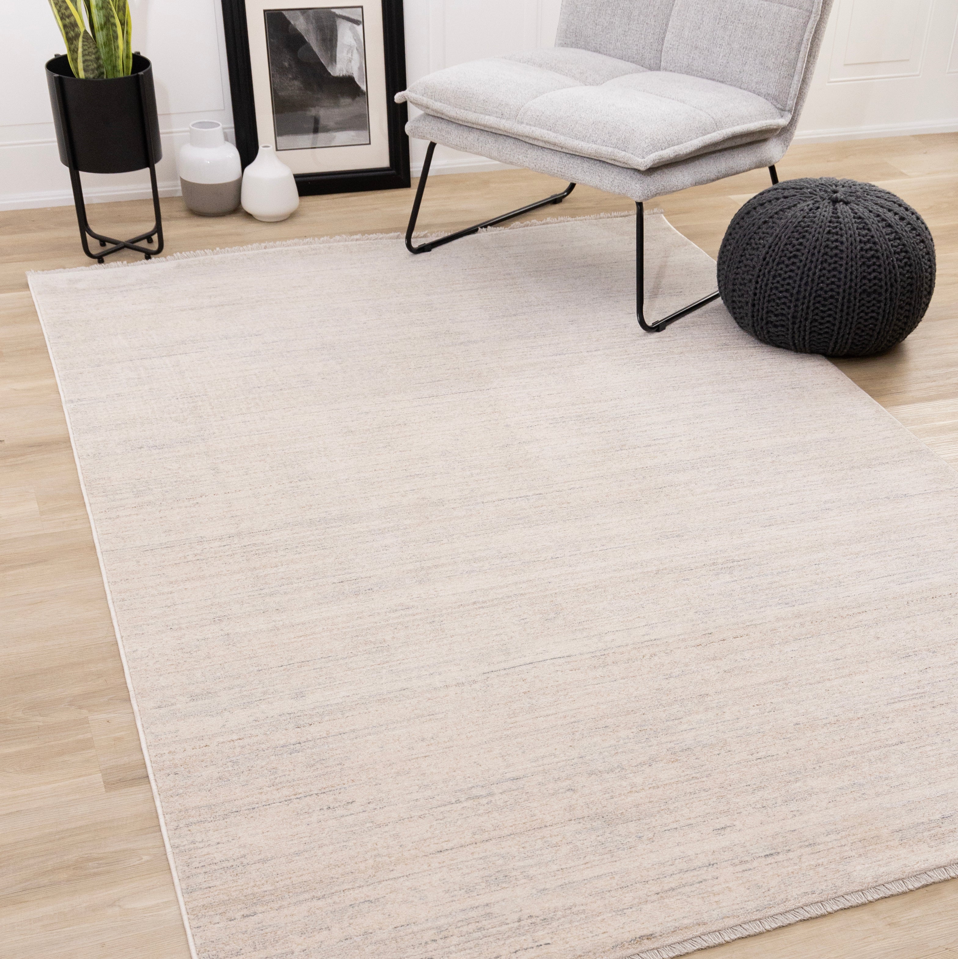 Marisa Cream Grey Subtle Distressed Rug