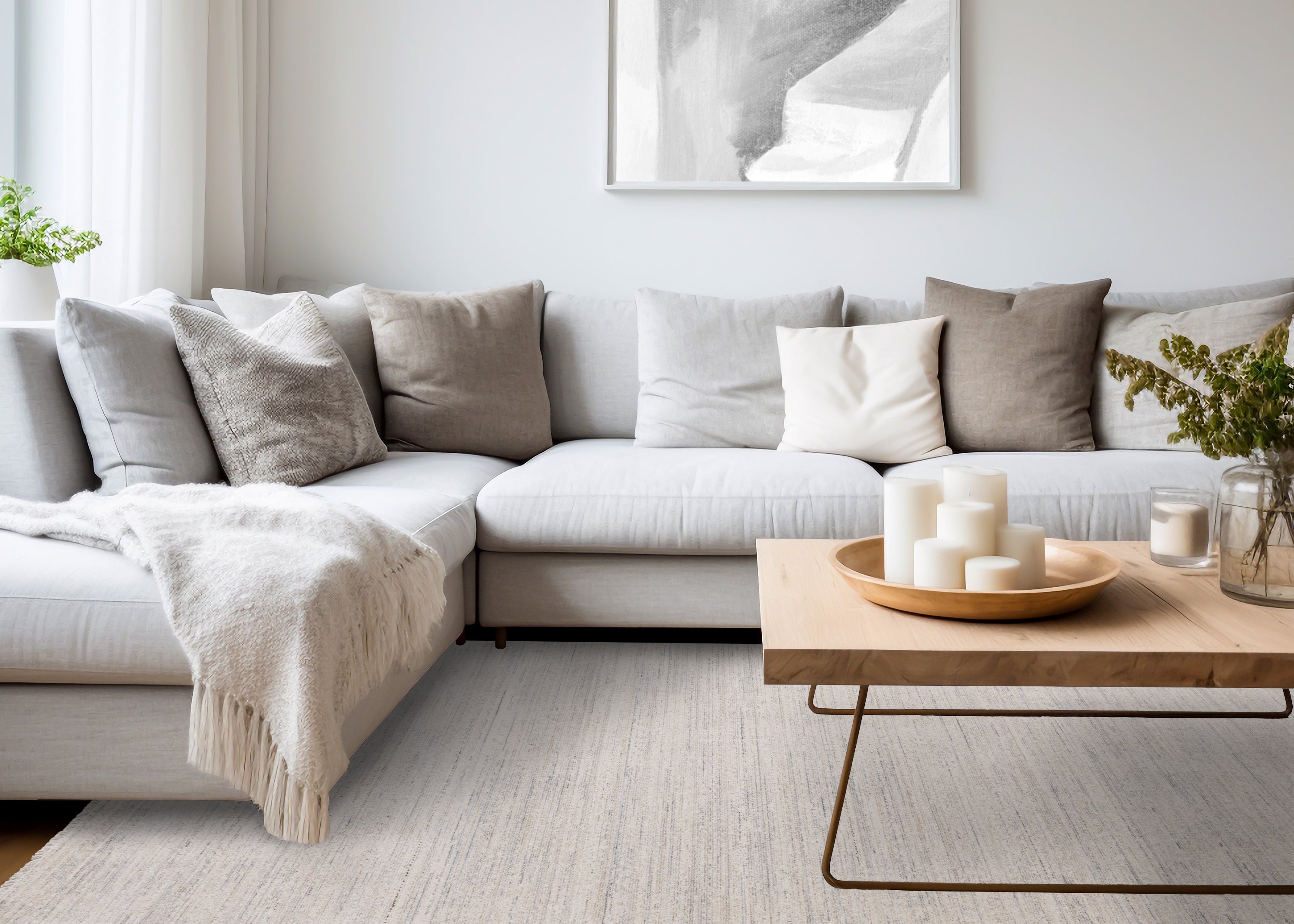 Marisa Cream Grey Subtle Distressed Rug