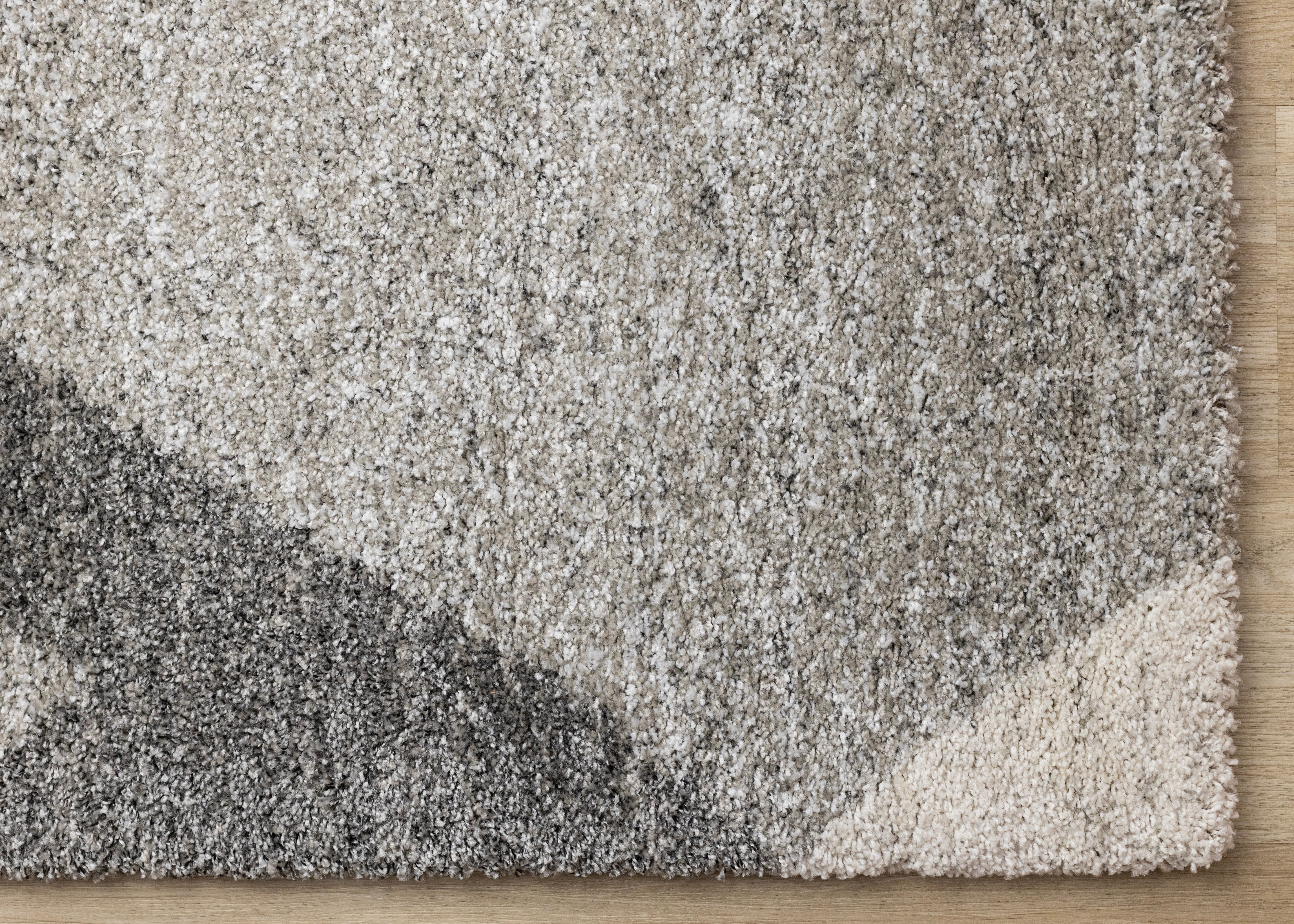 Marquis Grey White Beige Abstract Geometric Rug