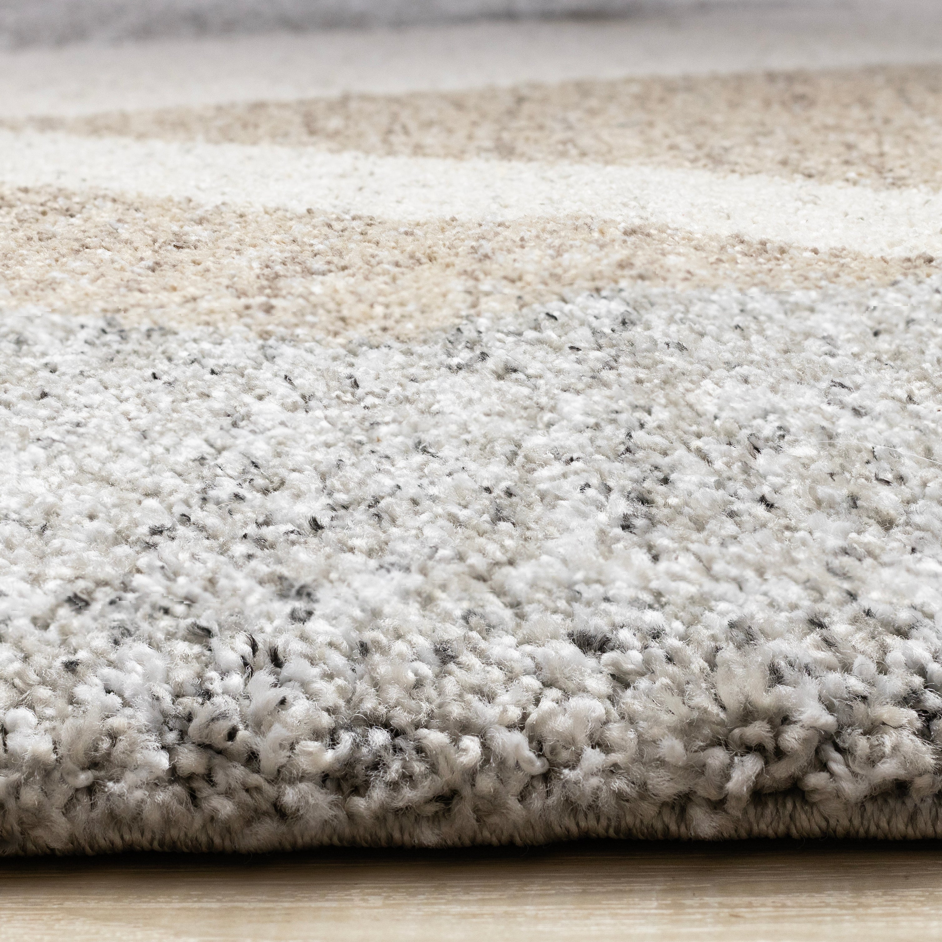 Marquis Grey White Beige Abstract Geometric Rug