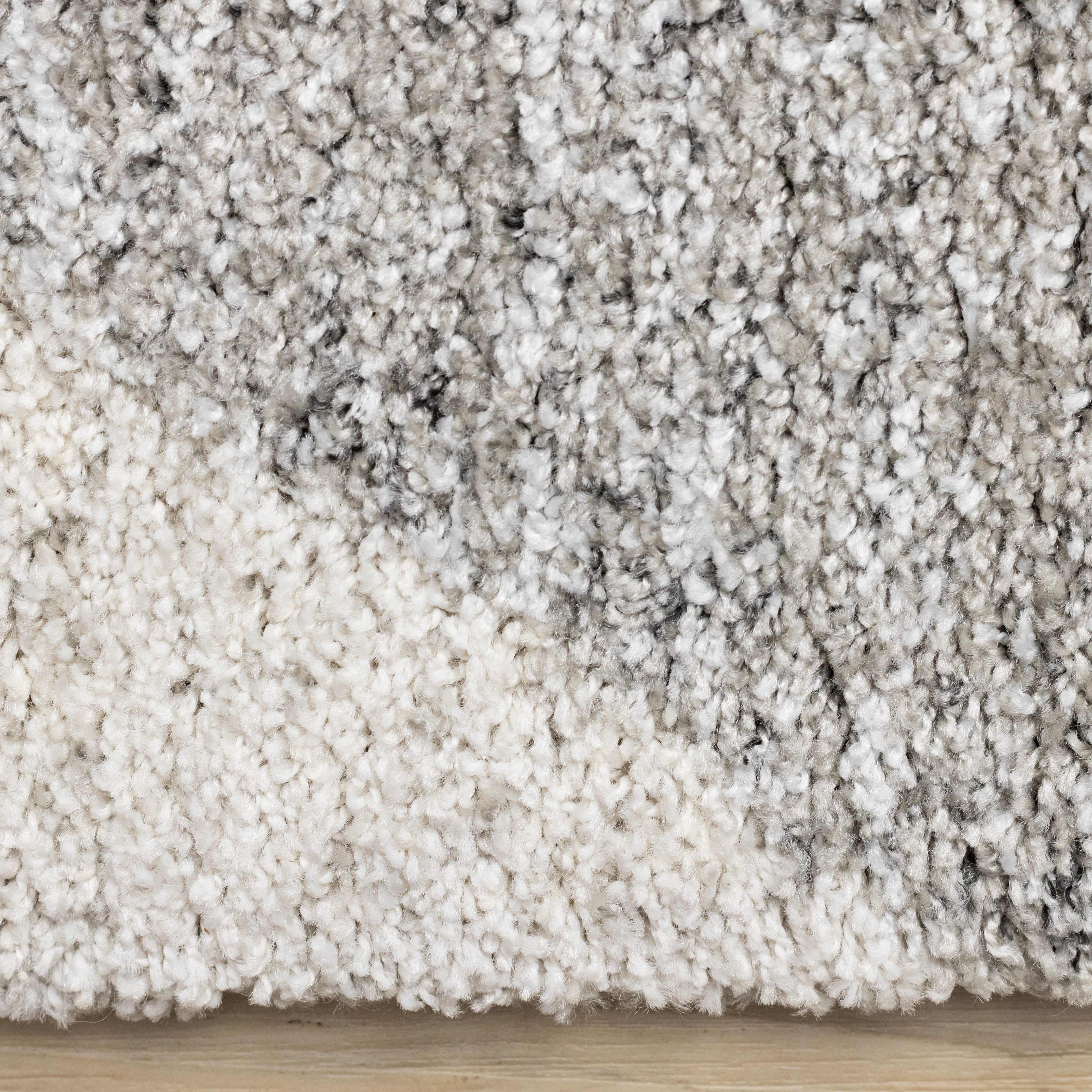 Marquis Grey White Beige Abstract Geometric Rug