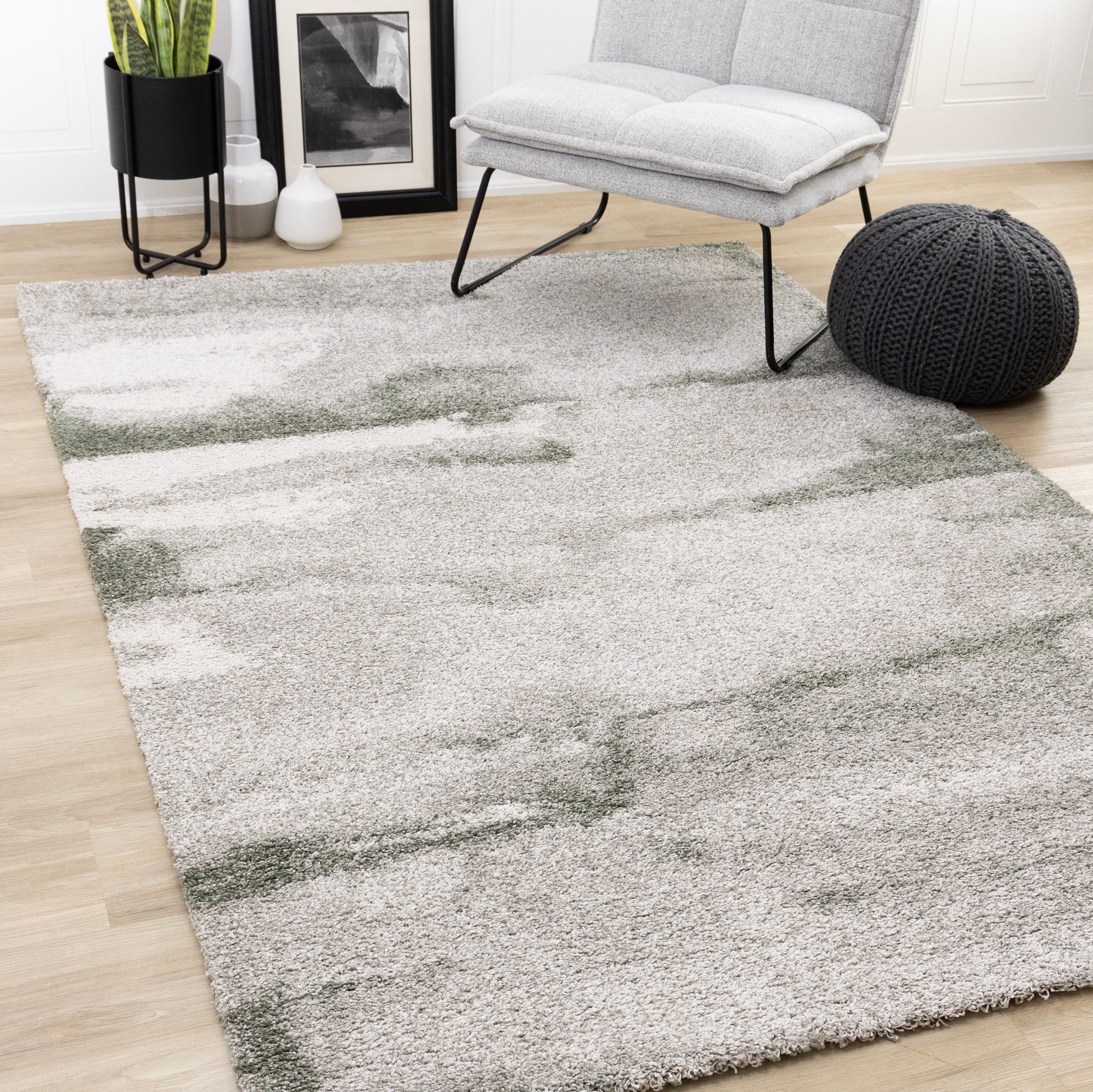 Mora Grey Green Moody Sky Rug
