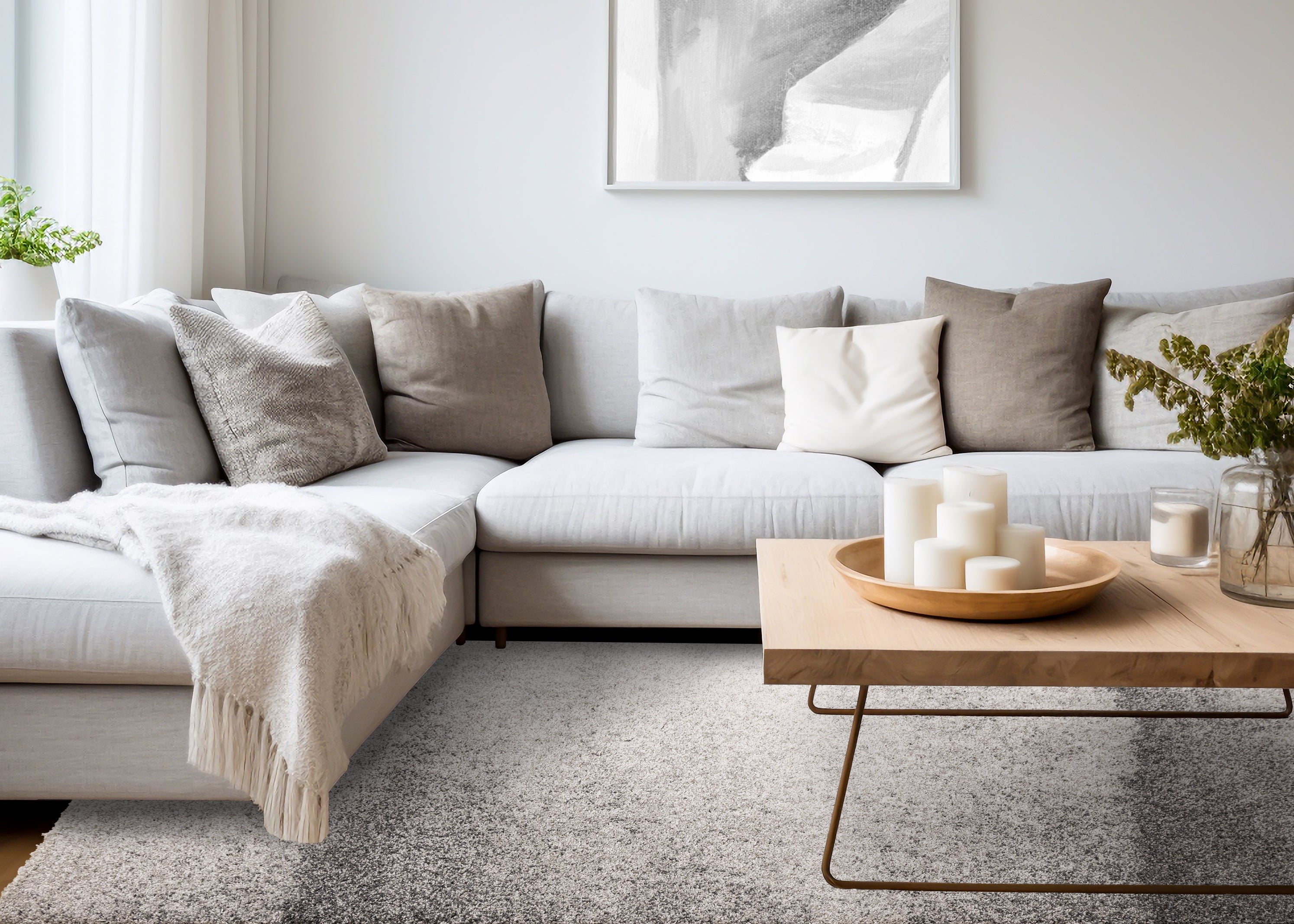 Mora Grey White Sand Banks Rug