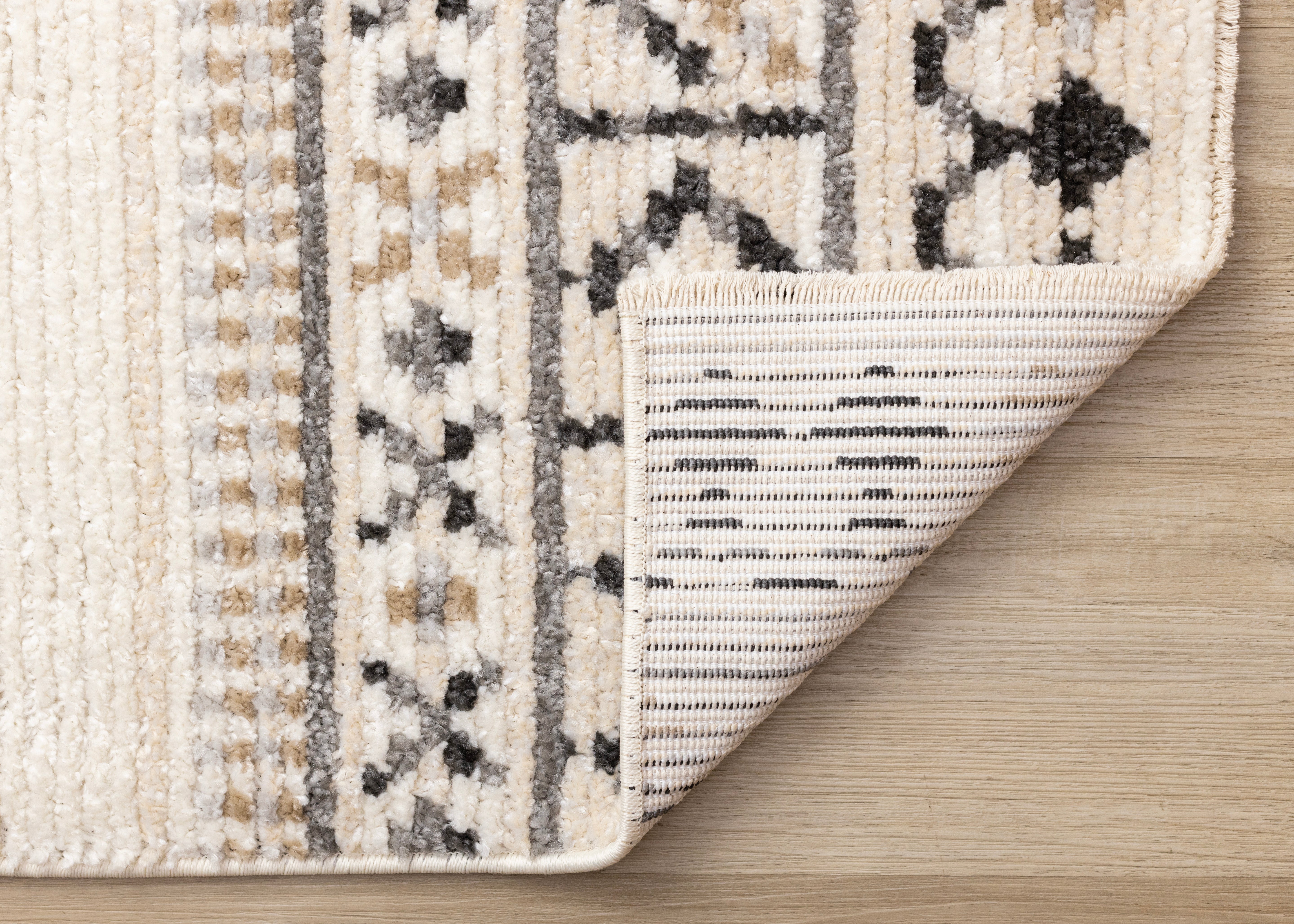 Nala Cream Grey Black Beige Southwestern Pattern Rug
