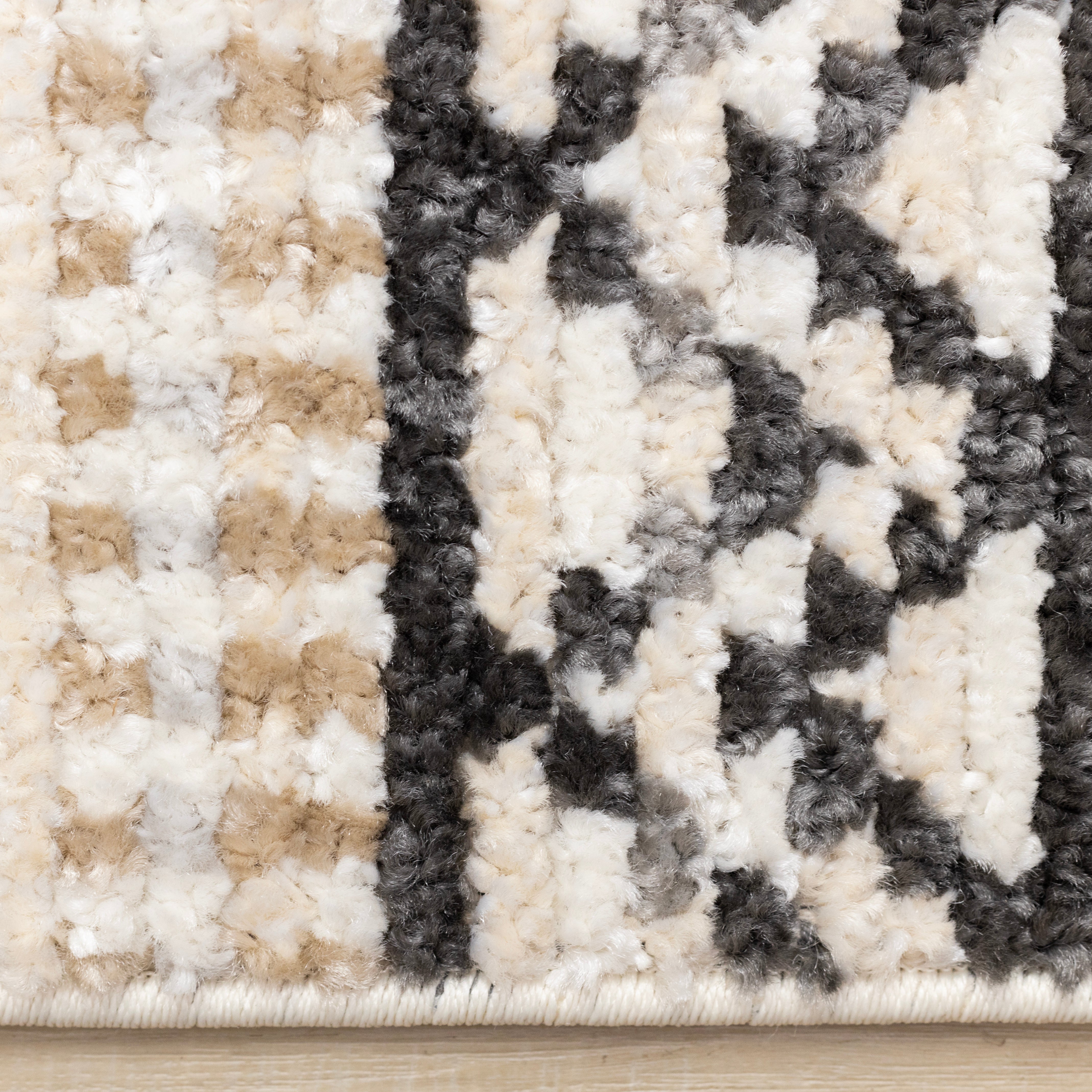 Nala Cream Grey Black Beige Southwestern Pattern Rug