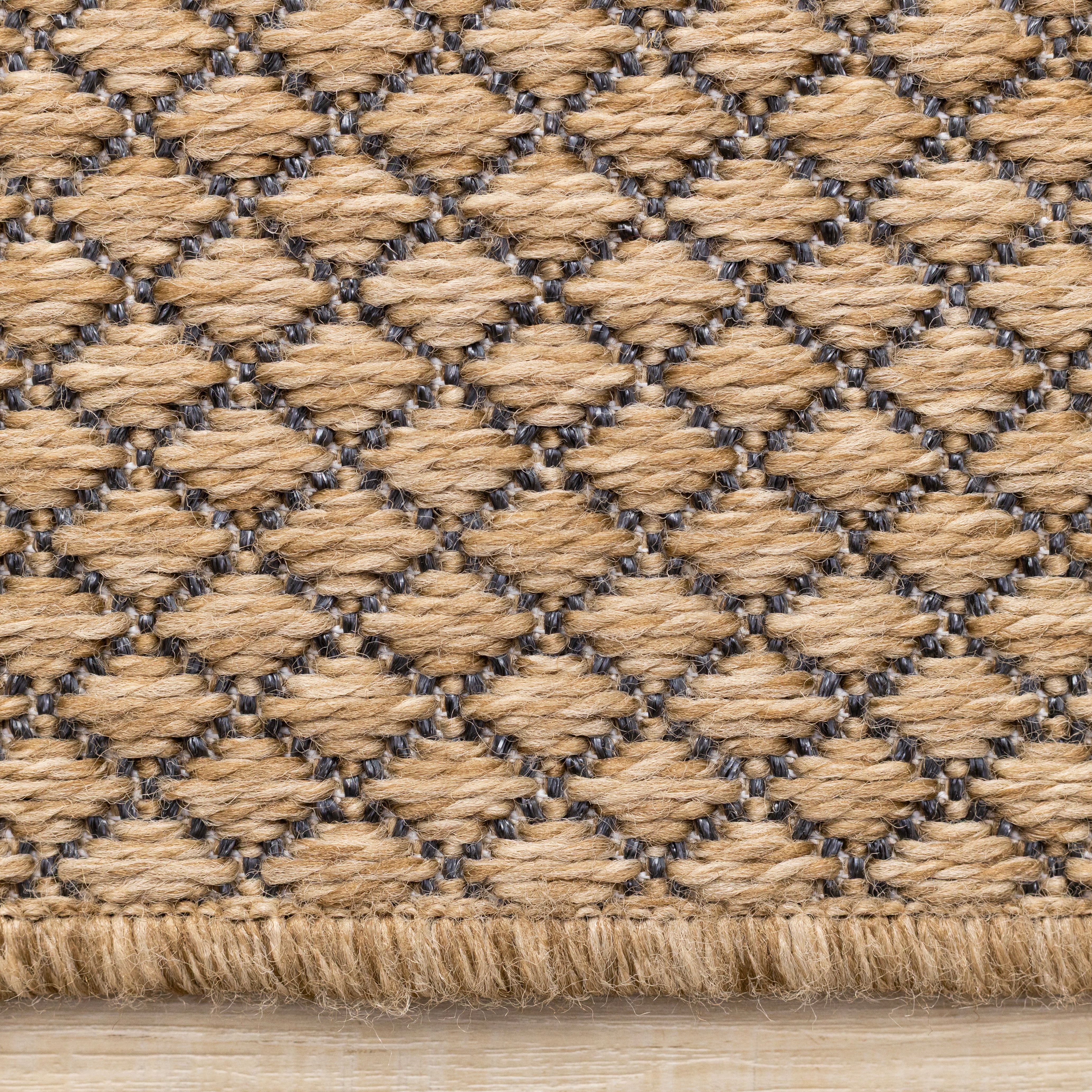 Novah Brown Black Trellis Design Rug