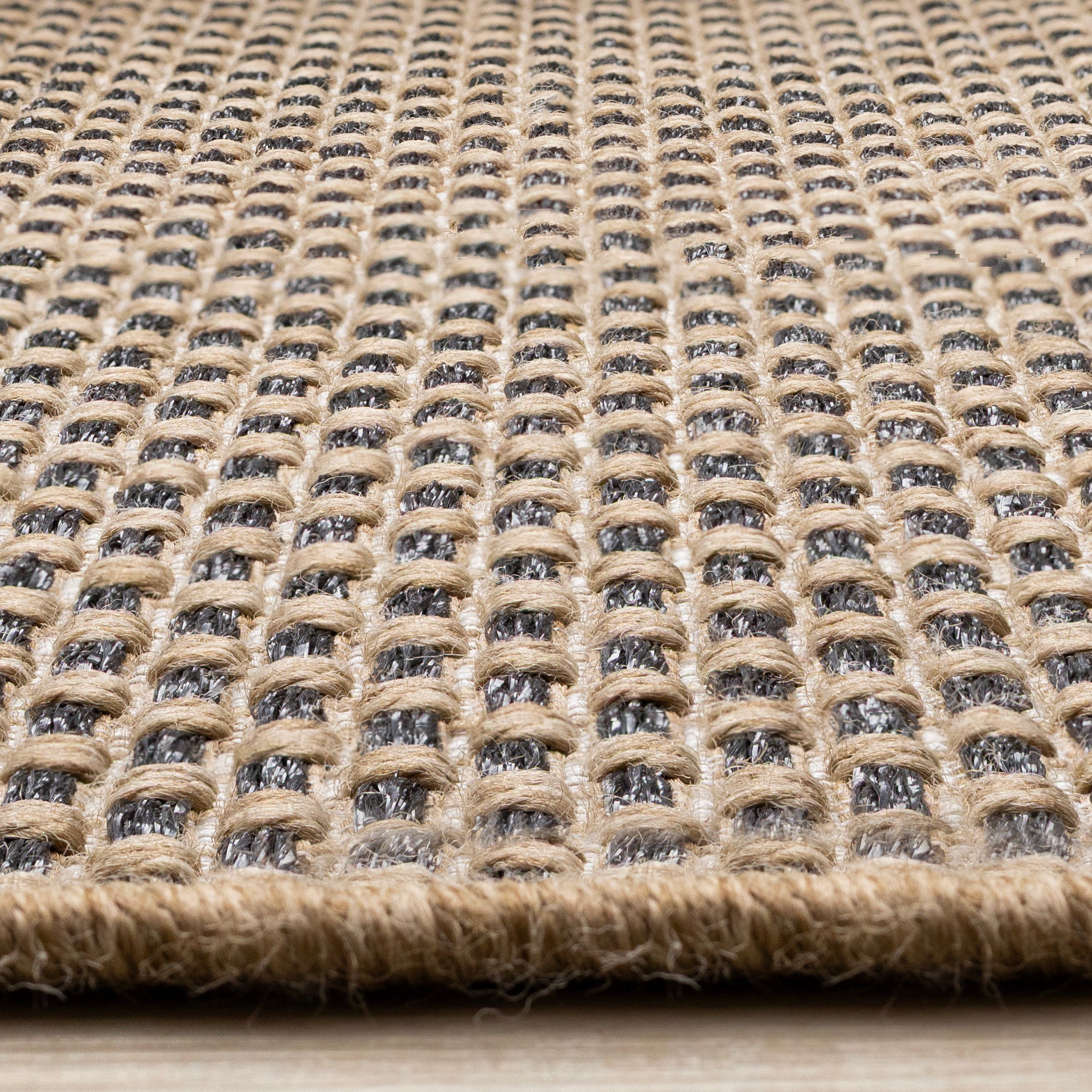 Novah Brown Black Geometric Flatweave Design Rug