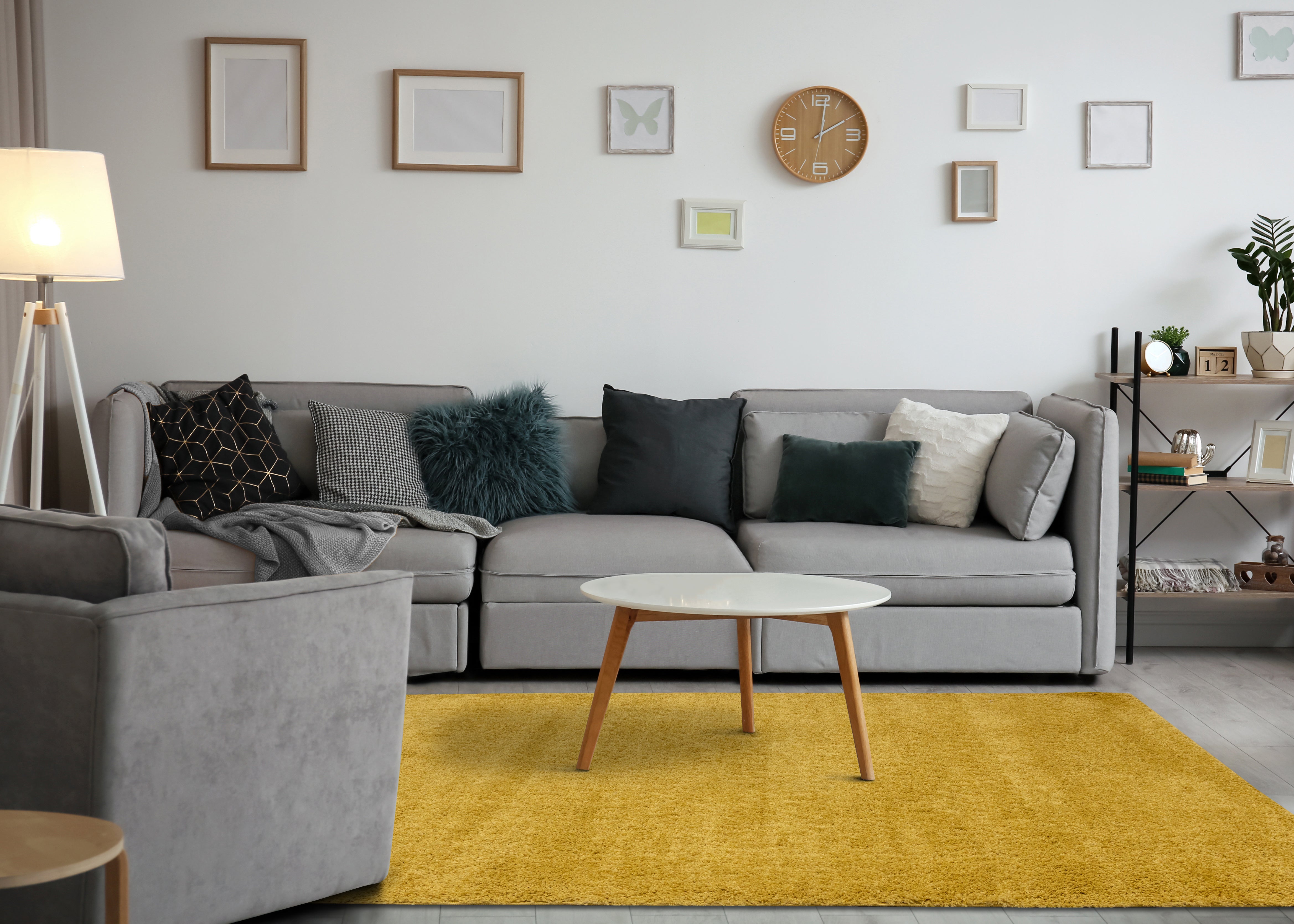 Pascal Yellow Comfort Shag Rug