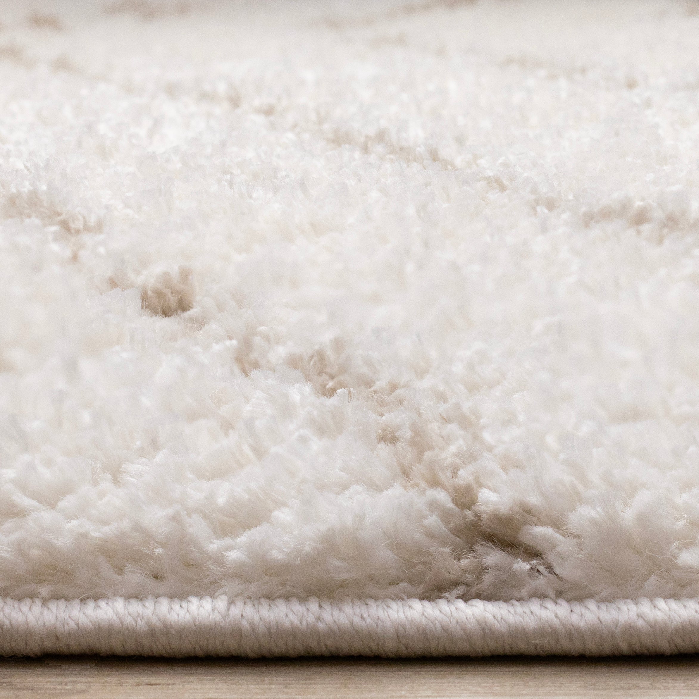 Pascal Cream Beige Geometric Shag Rug